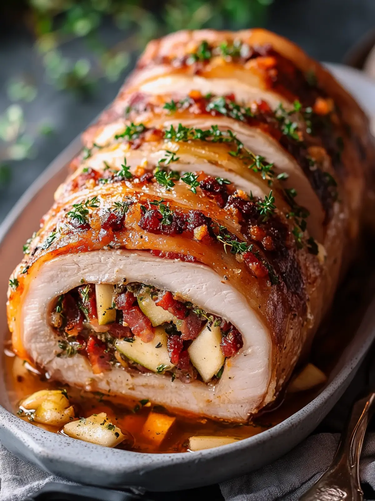 Apple & Bacon Stuffed Pork Loin Roll: A Show-Stopping Delight 2 Apple & Bacon Stuffed Pork Loin Roll