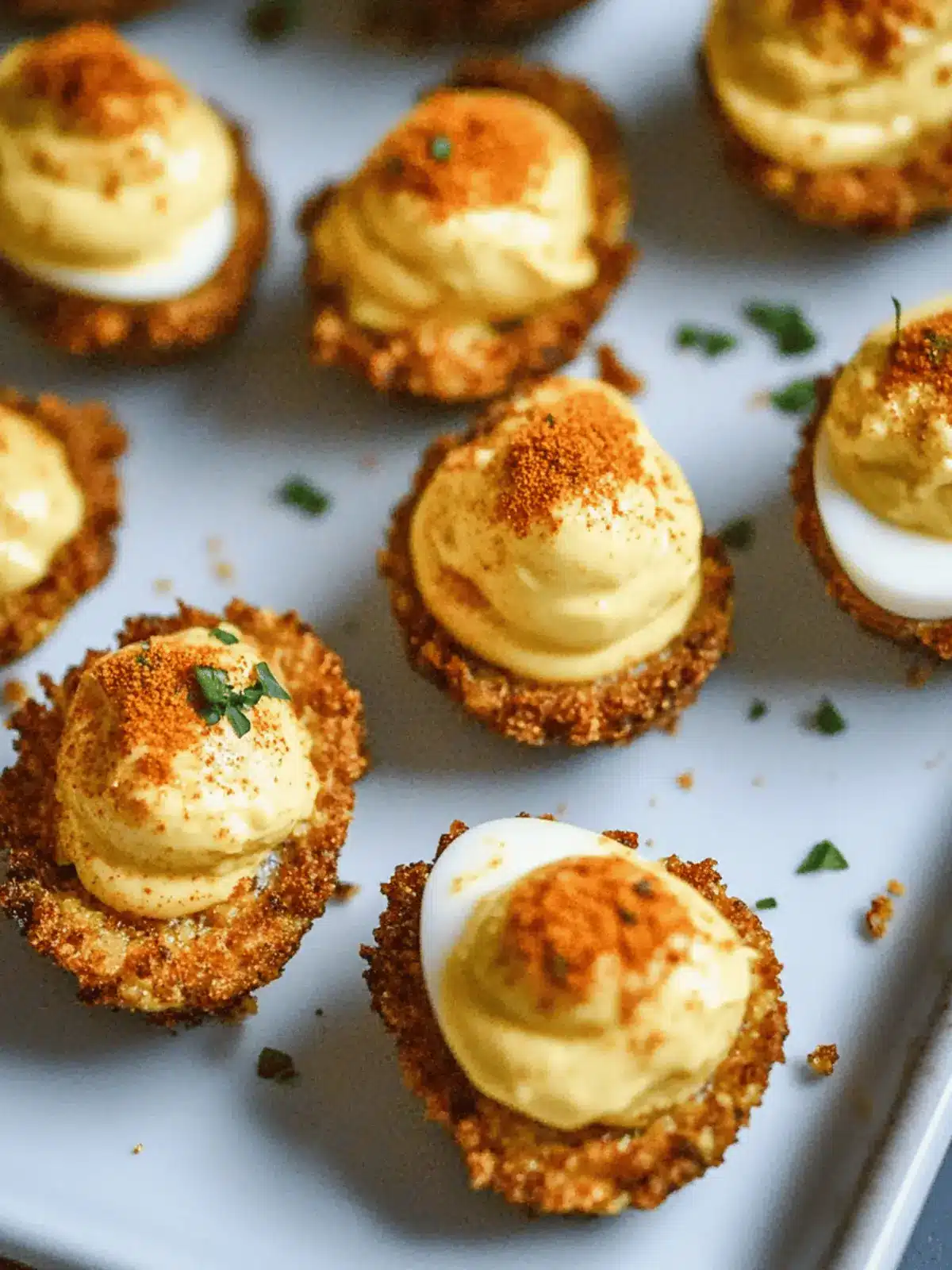 Cajun Style Fried Deviled Eggs with a Spicy Crunch Factor 2 Cajun Style Fried Deviled Eggs