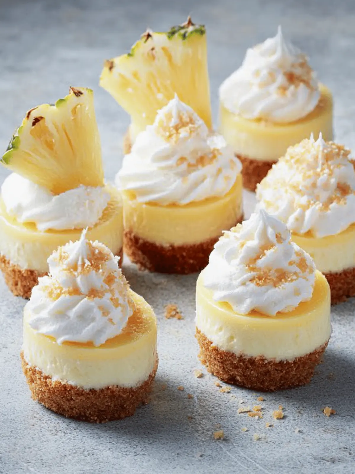 Irresistible Mini Pineapple and Coconut Milk Cheesecakes 2 Mini pineapple and condensed coconut milk cheesecakes
