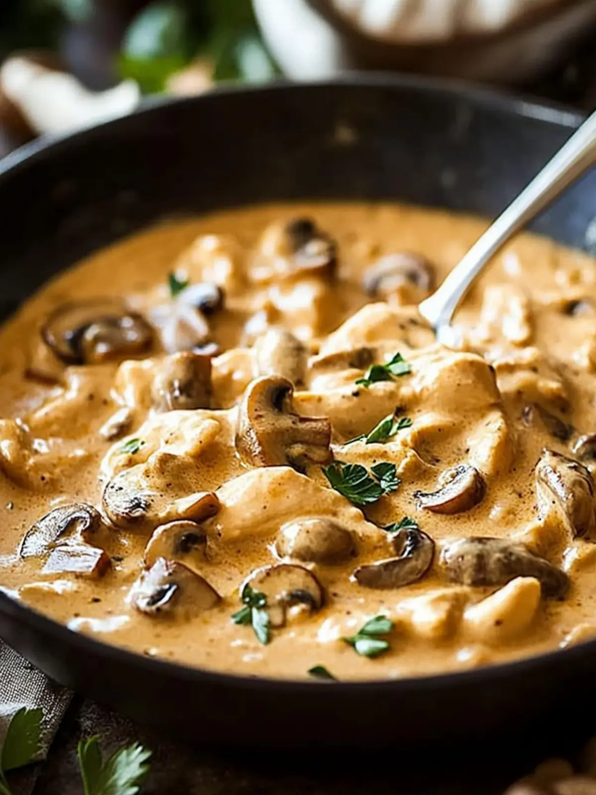 Creamy Chicken Stroganoff with Mushrooms for Cozy Nights 4 Creamy Chicken Stroganoff with Mushrooms