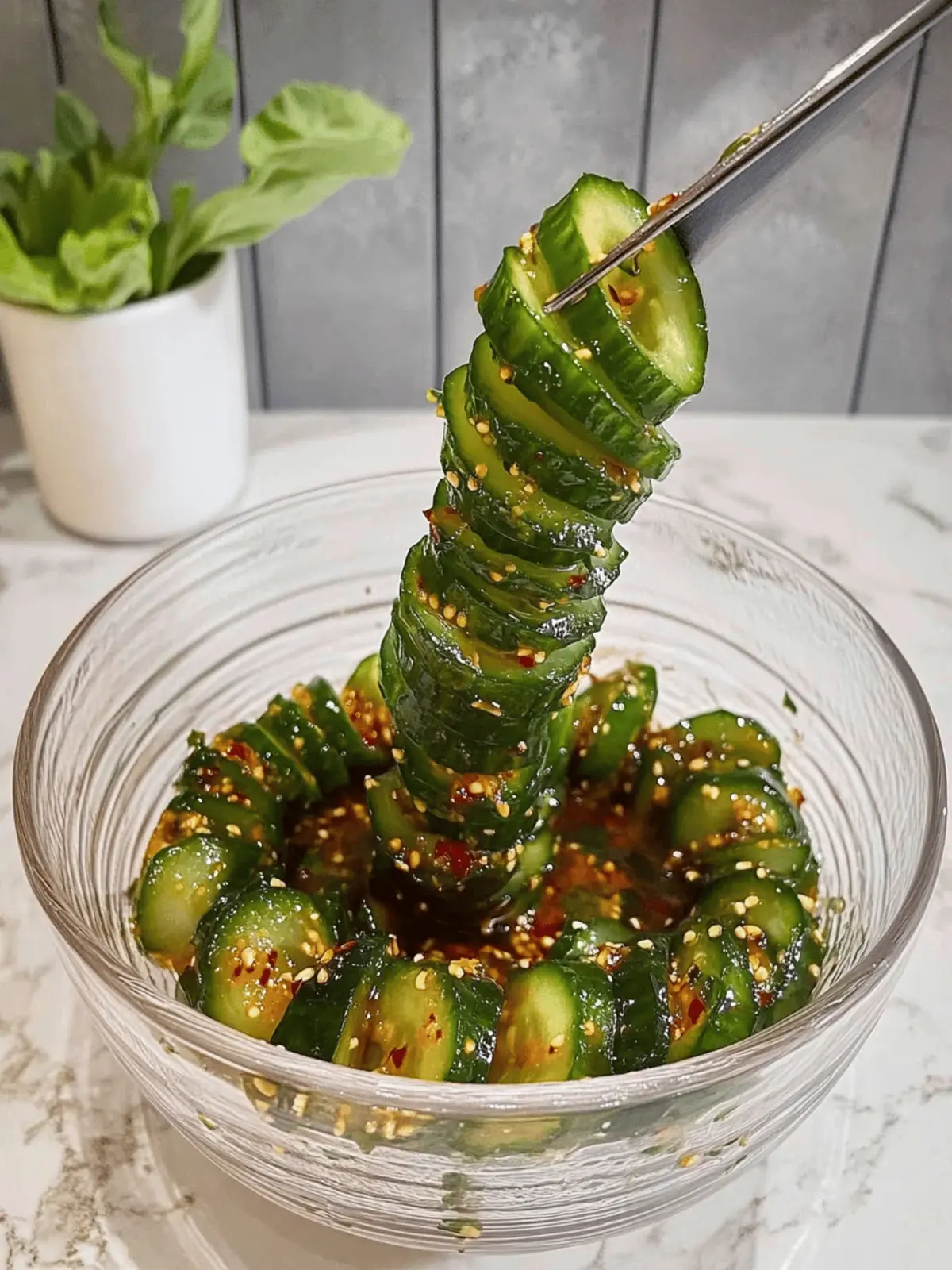 Spiral Cucumber Salad: Refreshing Crunch in Every Bite 2 Spiral Cucumber Salad