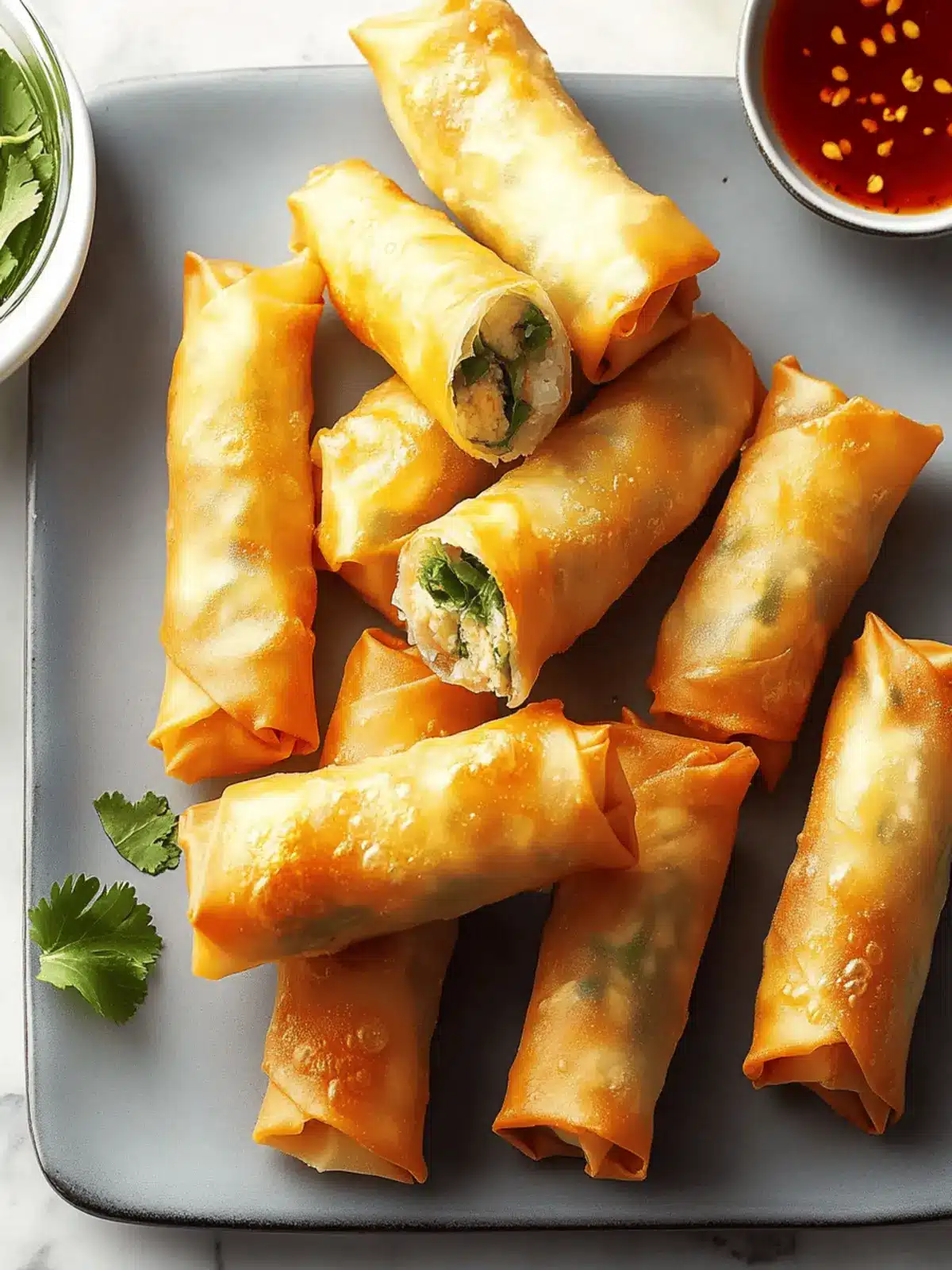 Crispy Sriracha Spring Rolls Packed with Flavor and Fun 2 Crispy Sriracha Spring Rolls