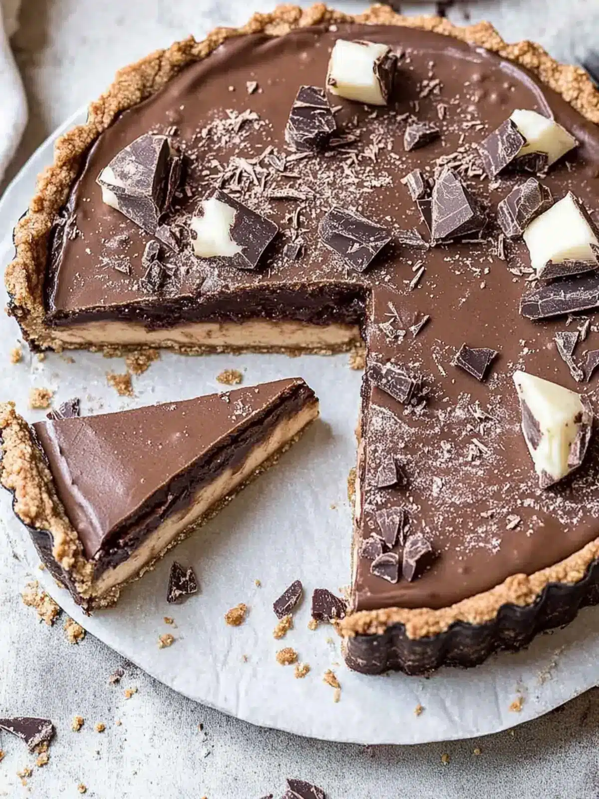 Indulge in a Double Chocolate Cookie Dough Tart Bliss 2 Double Chocolate Cookie Dough Tart