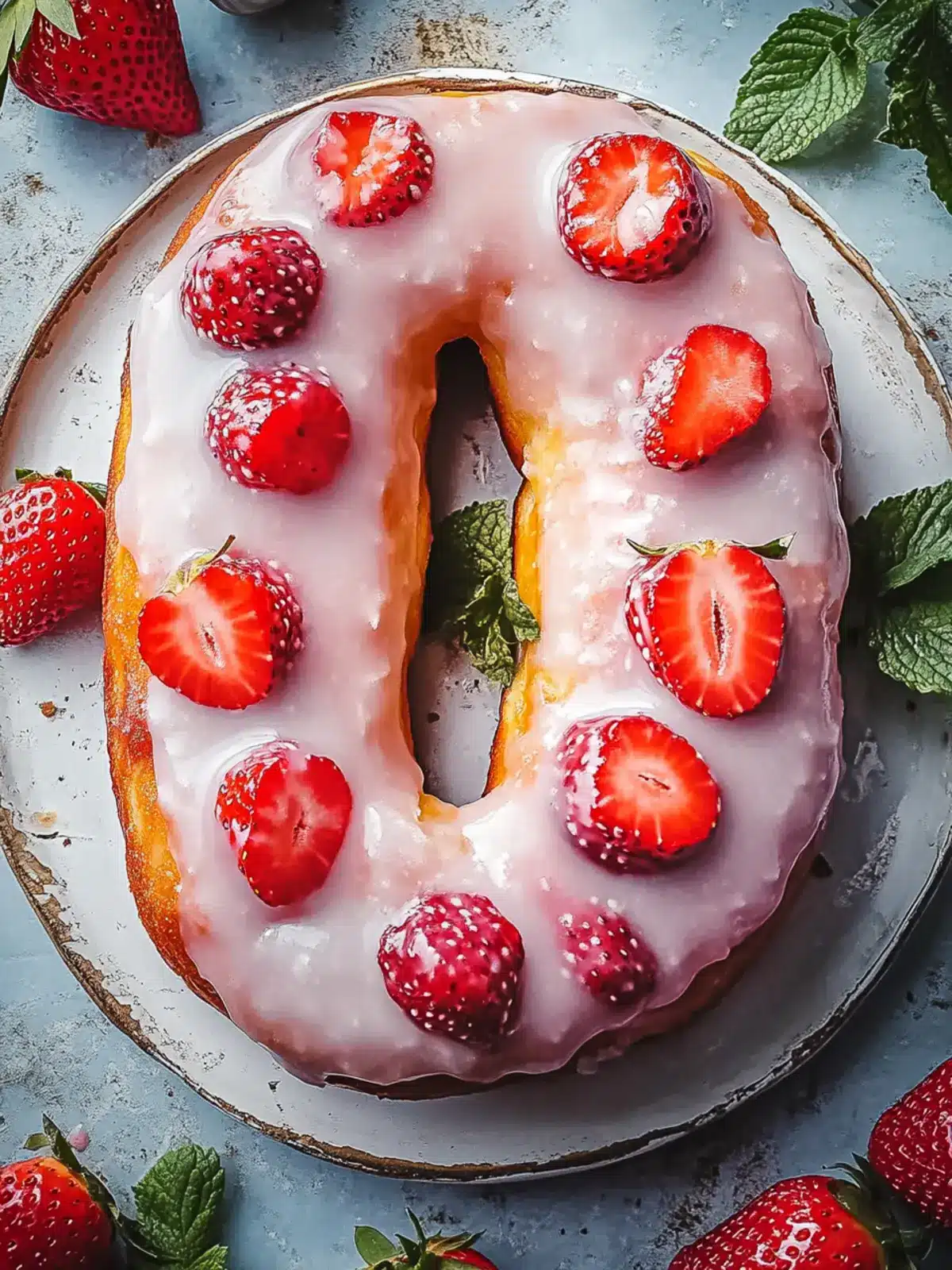 Glazed Strawberry Jam Donut Focaccia: A Sweet Brunch Treat 2 Glazed Strawberry Jam Donut Focaccia