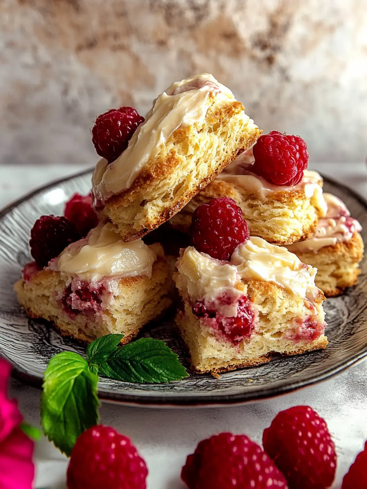 Delicious Layered Raspberry Scones for a Cozy Morning Treat 4 Layered Raspberry Scones