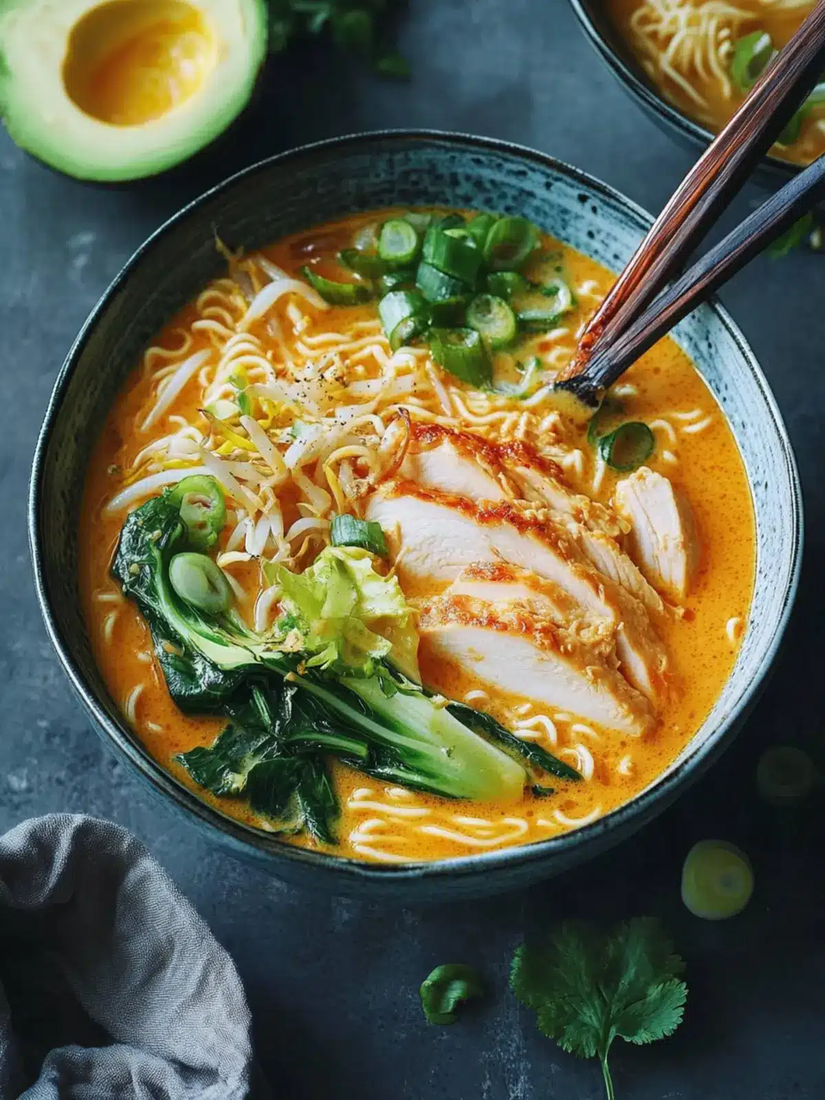 Savor Homemade Coconut Curry Ramen with Chicken & Bok Choy 4 Coconut Curry Ramen with Chicken and Bok Choy