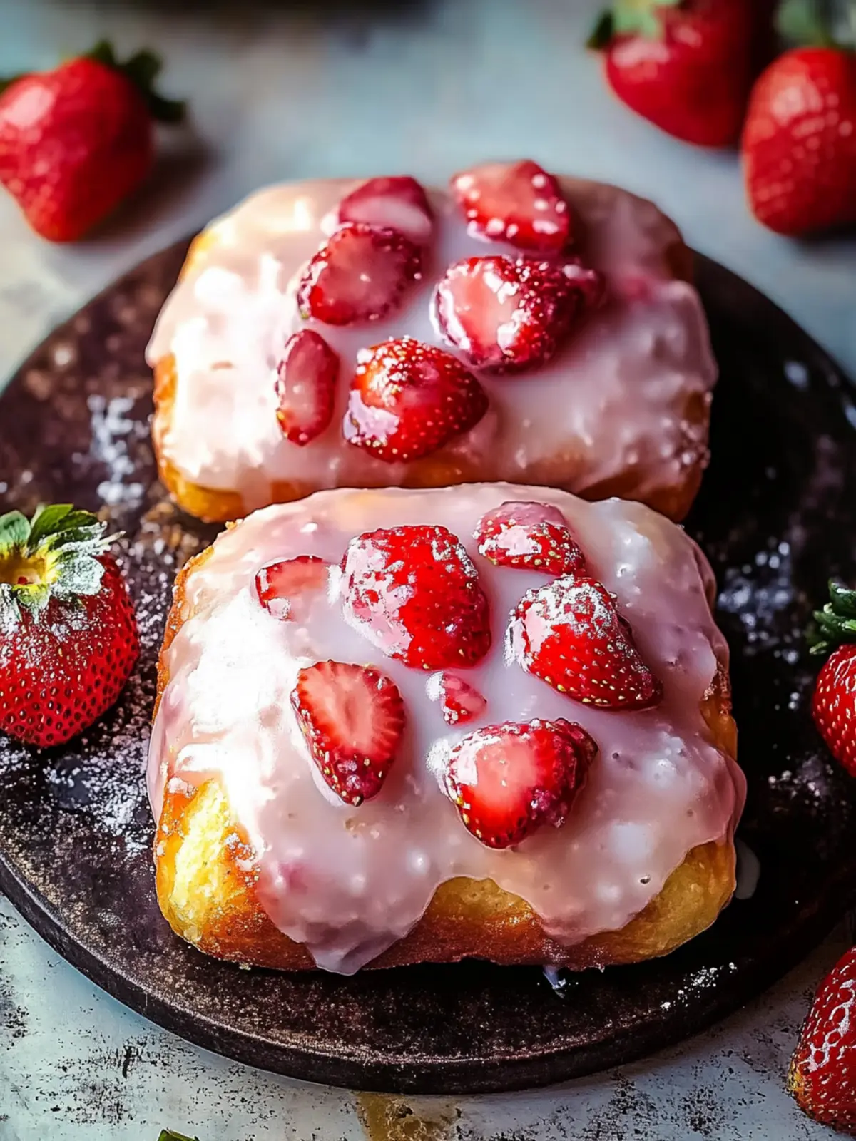 Glazed Strawberry Jam Donut Focaccia: A Sweet Brunch Treat 4 Glazed Strawberry Jam Donut Focaccia