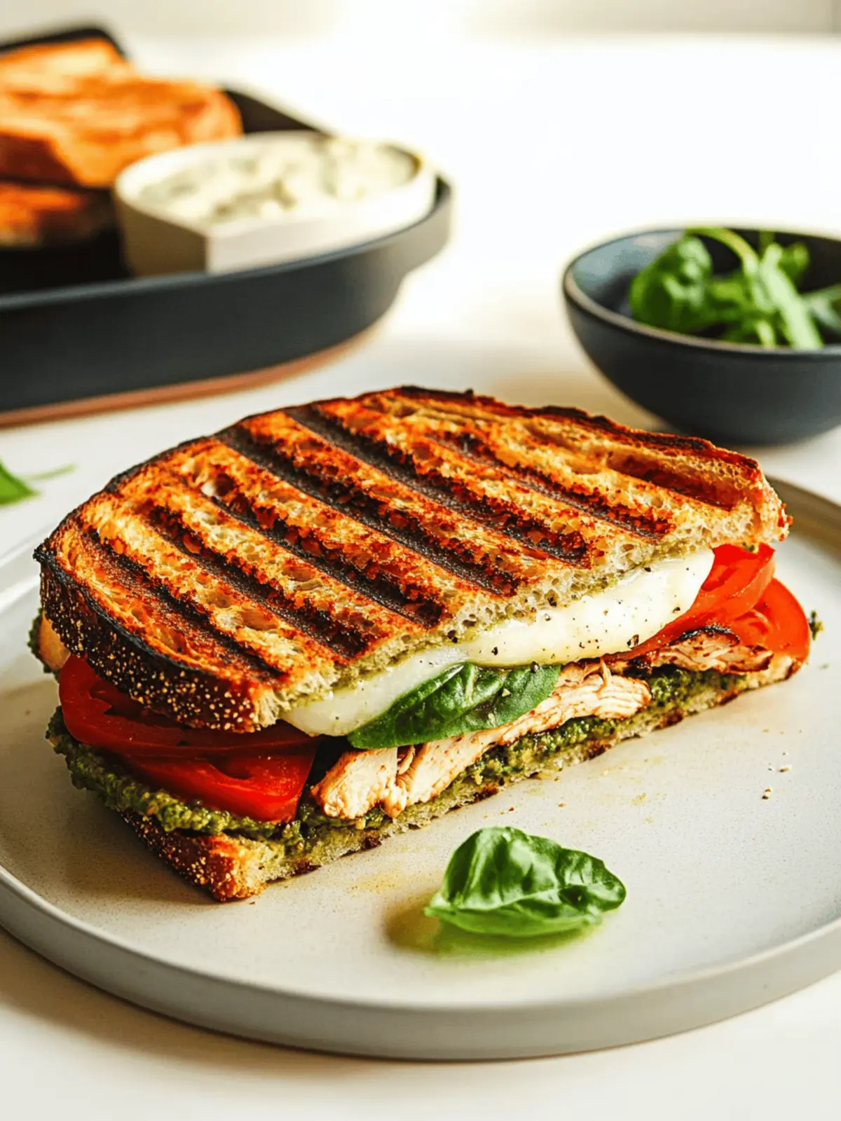 Loaded Chicken Pesto Panini That's Protein Packed and Delicious 3 Loaded Chicken Pesto Panini