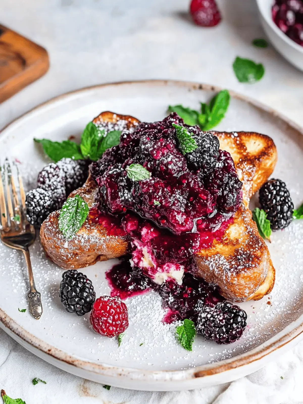 Cream Cheese Stuffed Blackberry Compote French Toast Bliss 3 Cream Cheese Stuffed Blackberry Compote French Toast