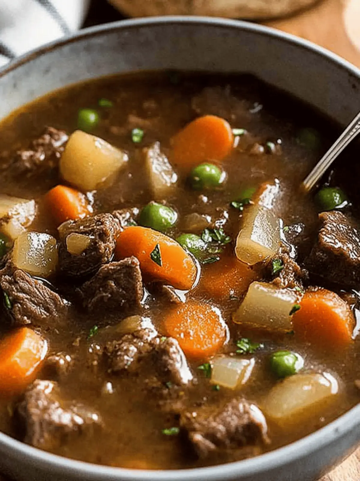 Savory Vegetable Beef Soup with Red Wine for Cozy Nights 2 Vegetable Beef Soup