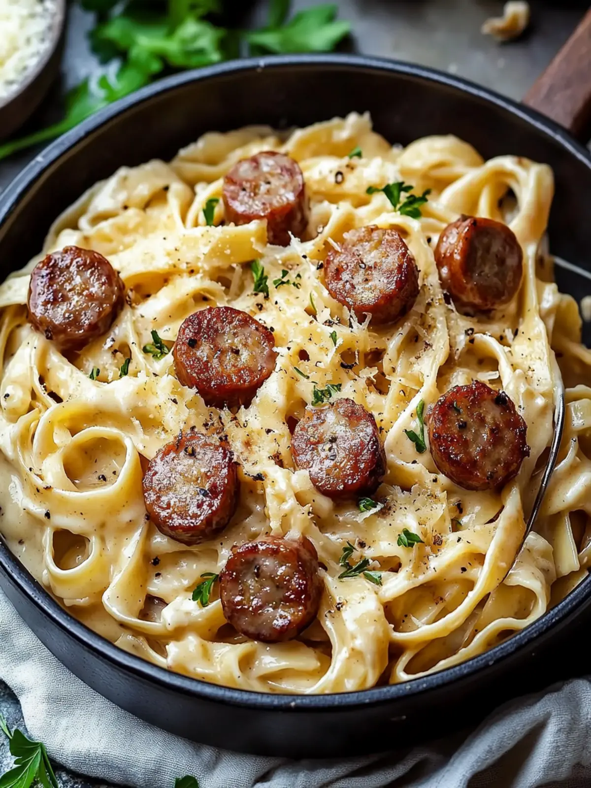 Smoky Sausage Cajun Alfredo: Comfort Food You'll Love 4 Smoky Sausage Cajun Alfredo