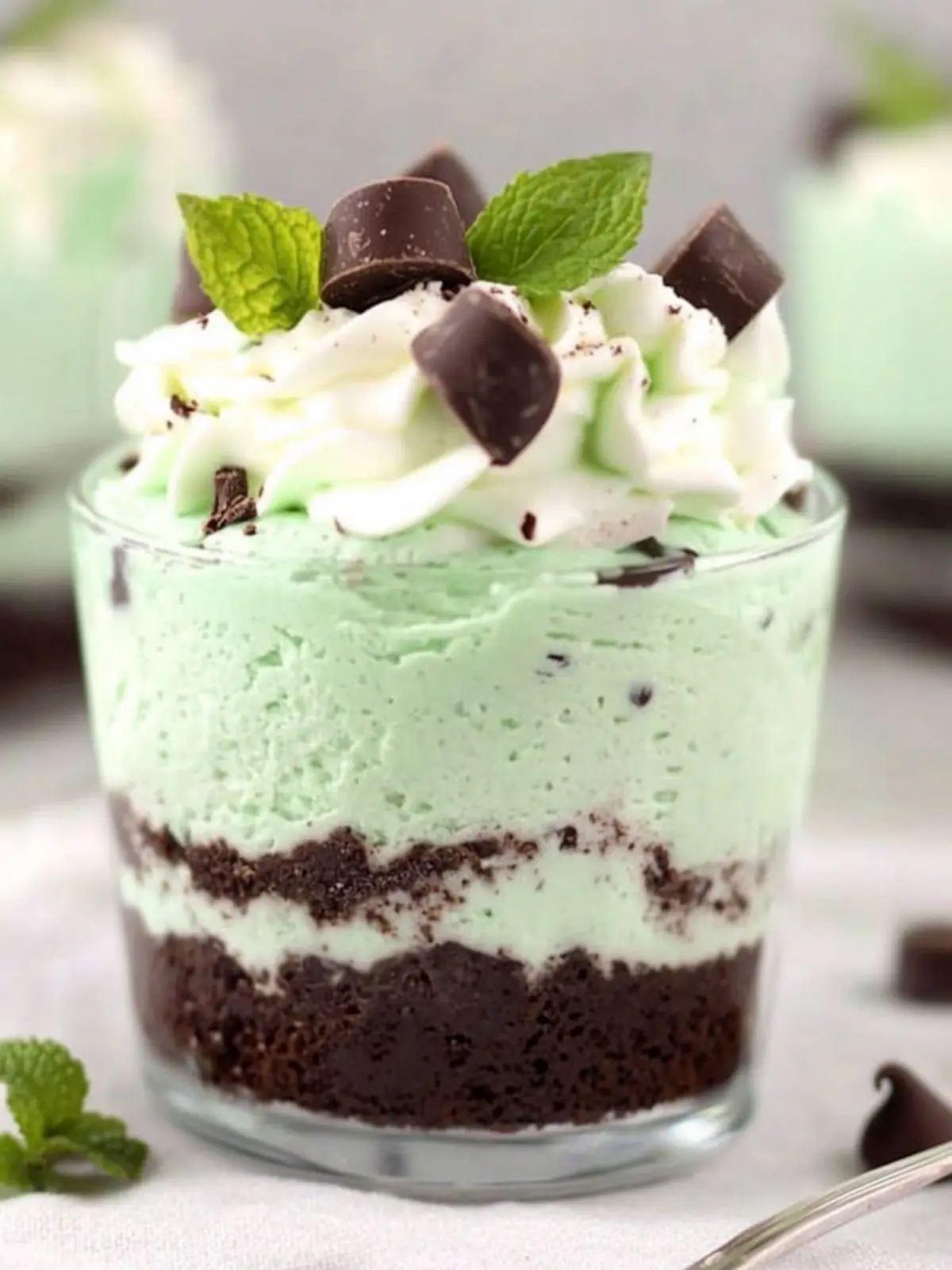 Mint Chocolate Chip No Bake Cheesecake Parfaits Bliss 3 Mint Chocolate Chip No Bake Cheesecake