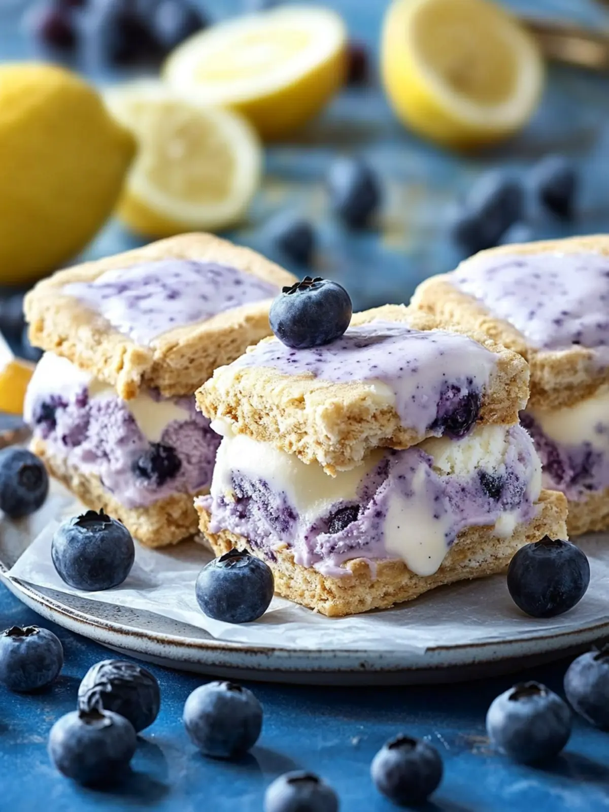 Delicious Blueberry-Lemon Ice Cream Sandwiches for Summer Bliss 2 Blueberry-Lemon Ice Cream Sandwiches