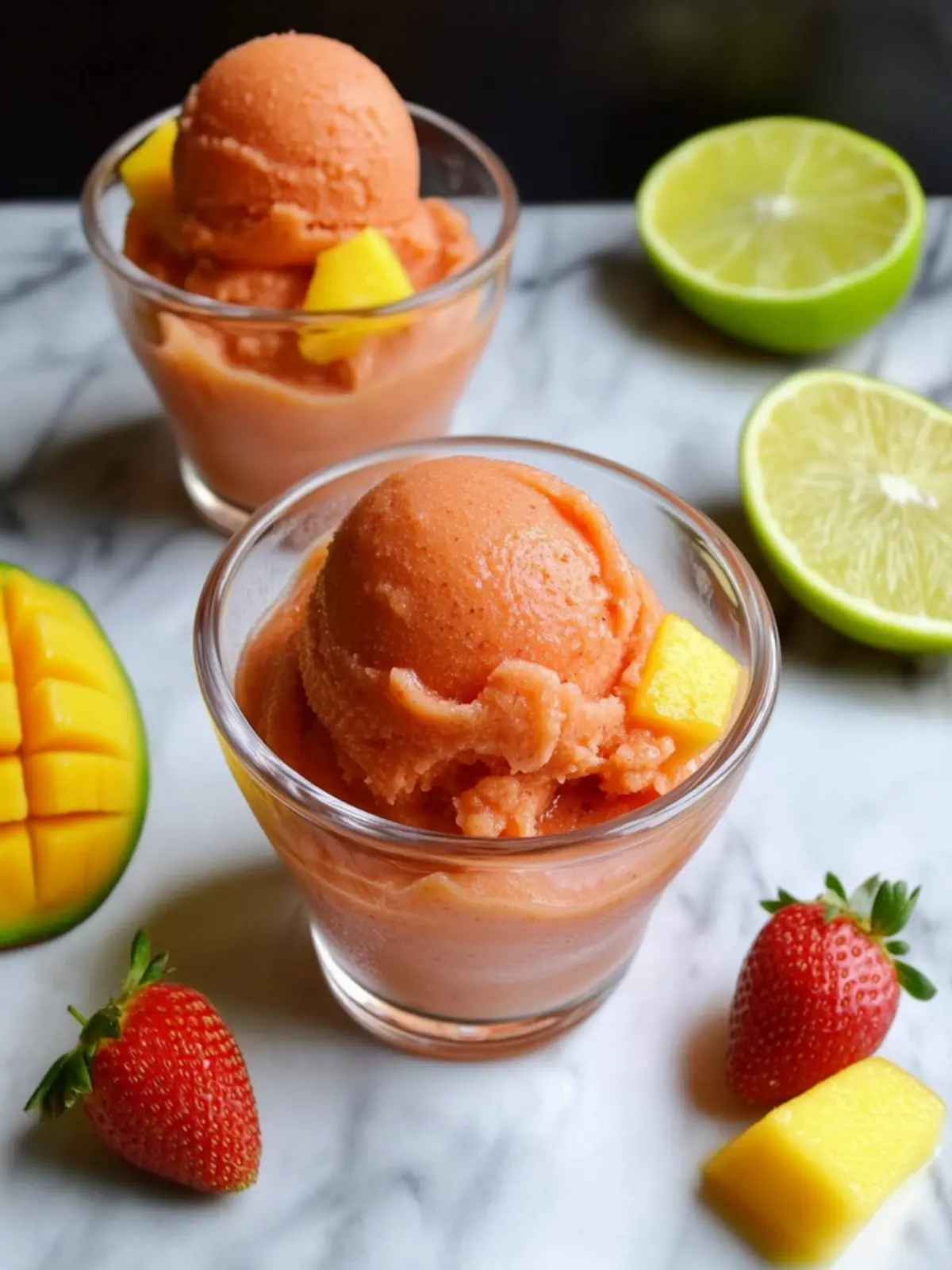 Easy Strawberry Mango Sorbet Recipe for a Refreshing Treat 4 Easy Strawberry Mango Sorbet