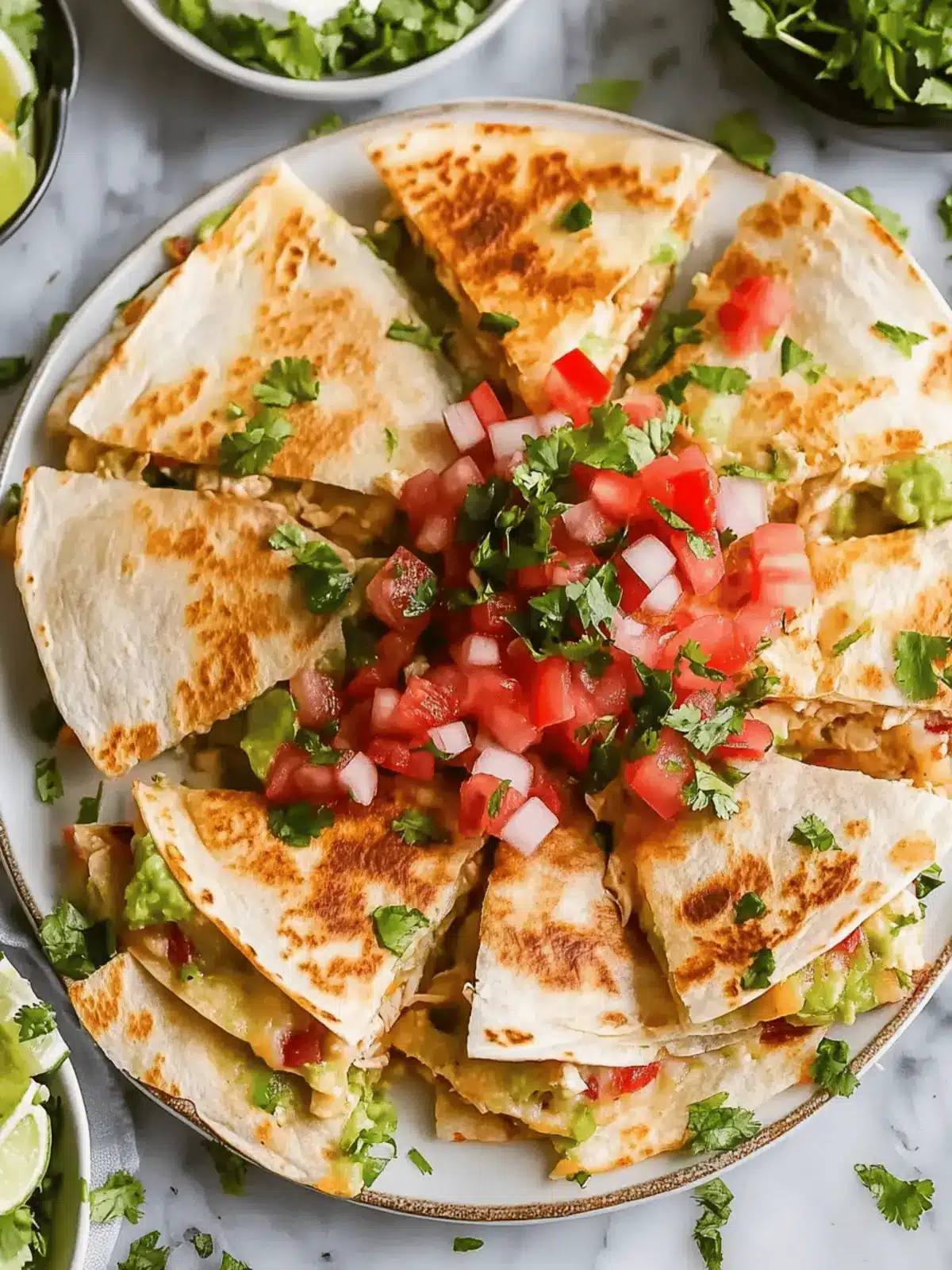 Easy Chicken Quesadillas: Quick Dinner Bliss in 20 Minutes 4 Easy Chicken Quesadillas