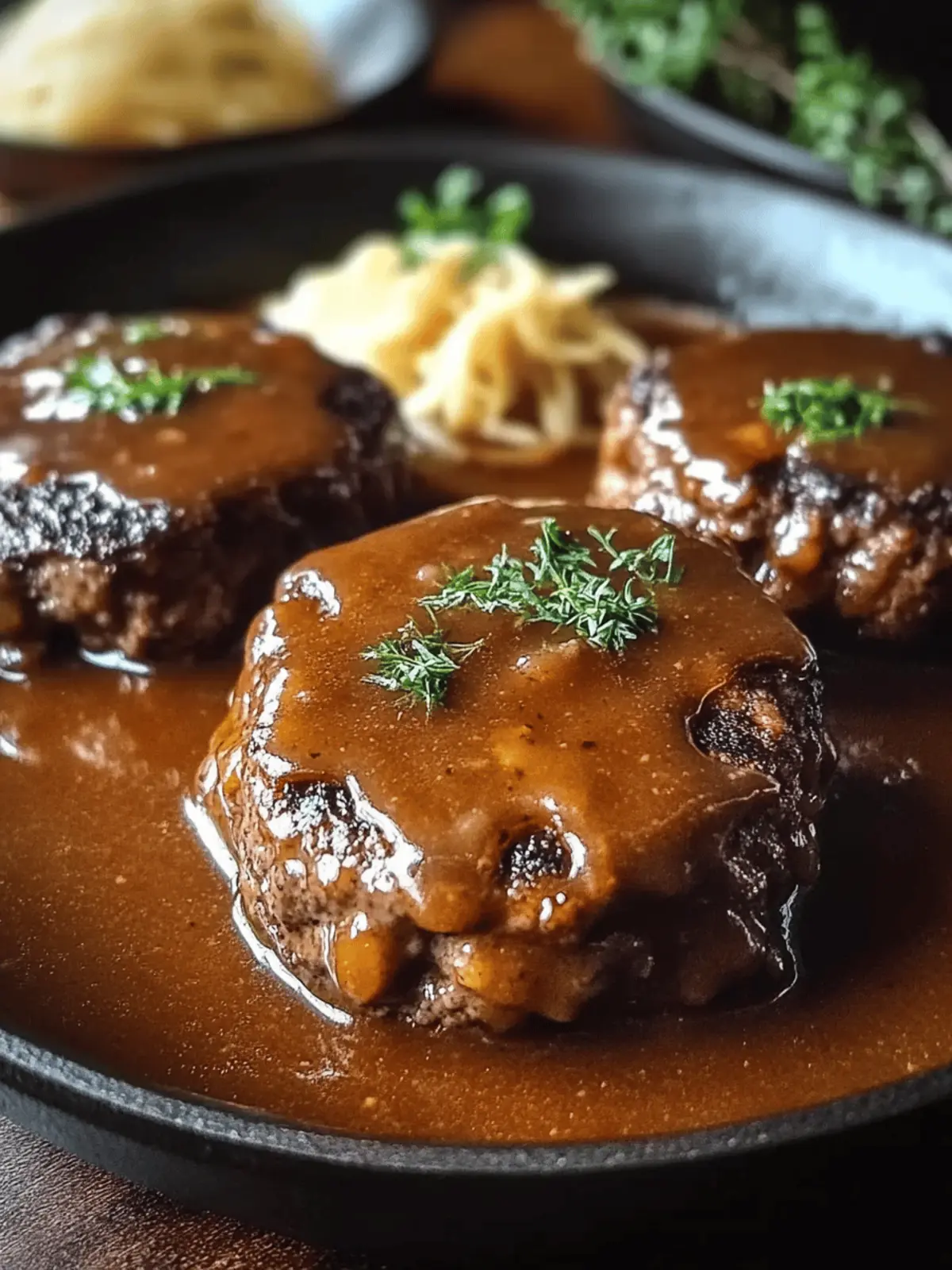 Hearty Hamburger Steak With Gravy for Cozy Family Dinners 2 Hamburger Steak With Gravy
