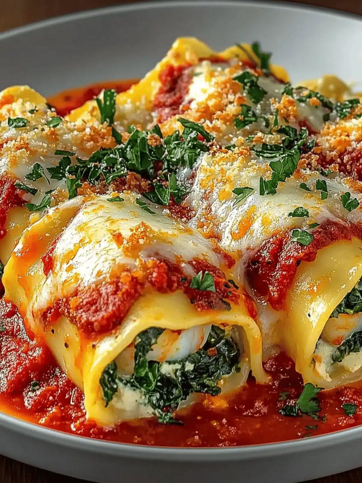Savory Shrimp & Spinach Stuffed Pasta Rolls with Creamy Twist 4 Shrimp & Spinach Stuffed Pasta Rolls with Roasted Red Pepper Cream