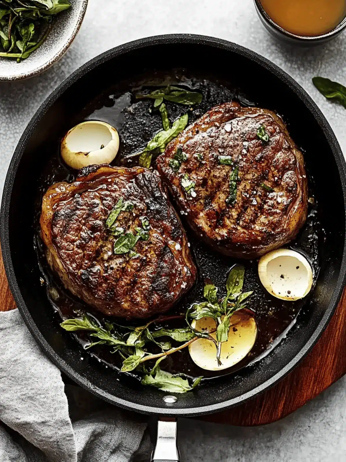 Perfect Pan-Seared Ribeye Steak with Herb Butter Bliss 4 Perfect Pan-Seared Ribeye Steak with Herb Butter Bliss
