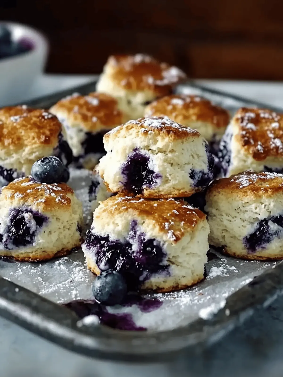 Fluffy Blueberry Biscuits with a Dreamy Lemon Glaze 4 Blueberry Biscuits