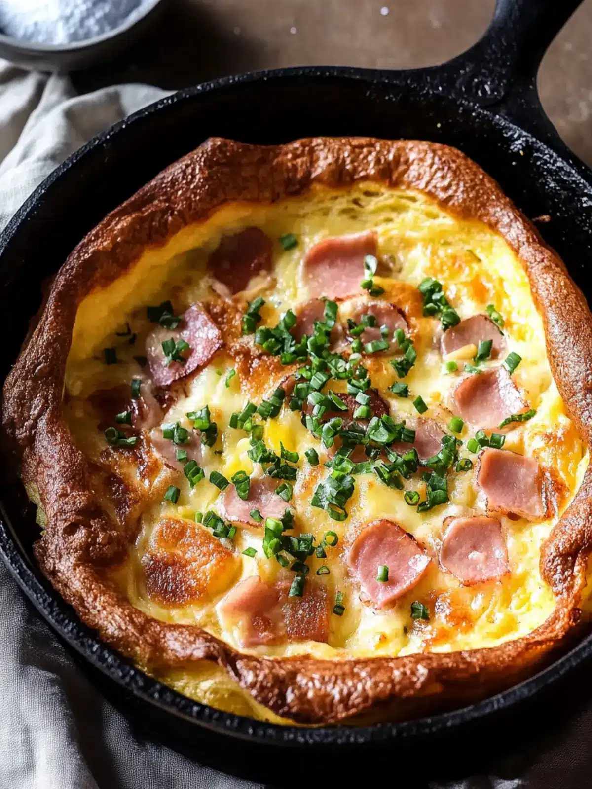 Elevate Brunch with a Ham and Cheese Dutch Baby Delight 3 Ham and Cheese Dutch Baby