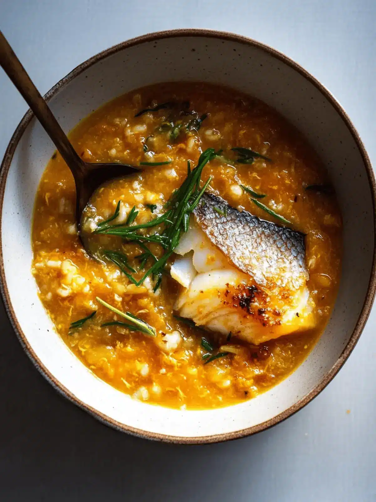 Cozy Honeynut Squash Congee with Poached Fish for Fall Comfort 4 Honeynut Squash Congee with Poached Fish