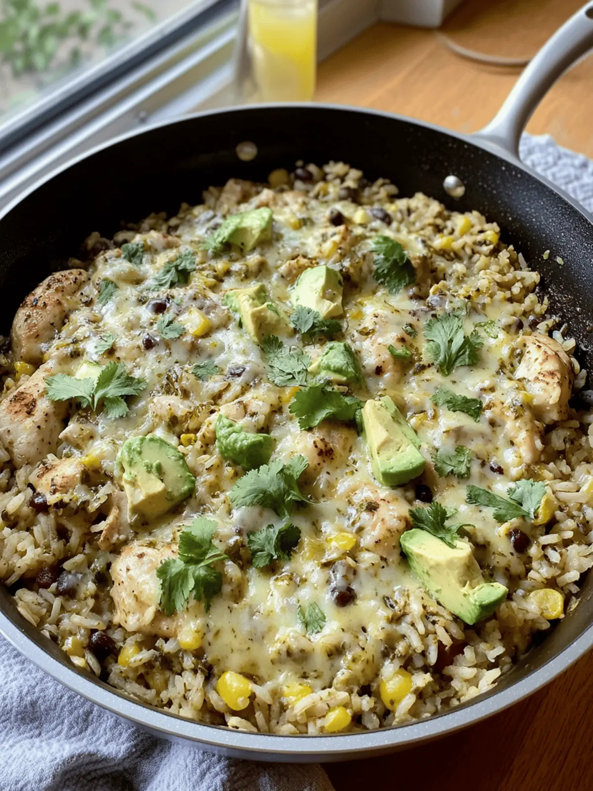 Salsa Verde Chicken & Rice Skillet: Easy One-Pan Delight 4 Salsa Verde Chicken & Rice Skillet
