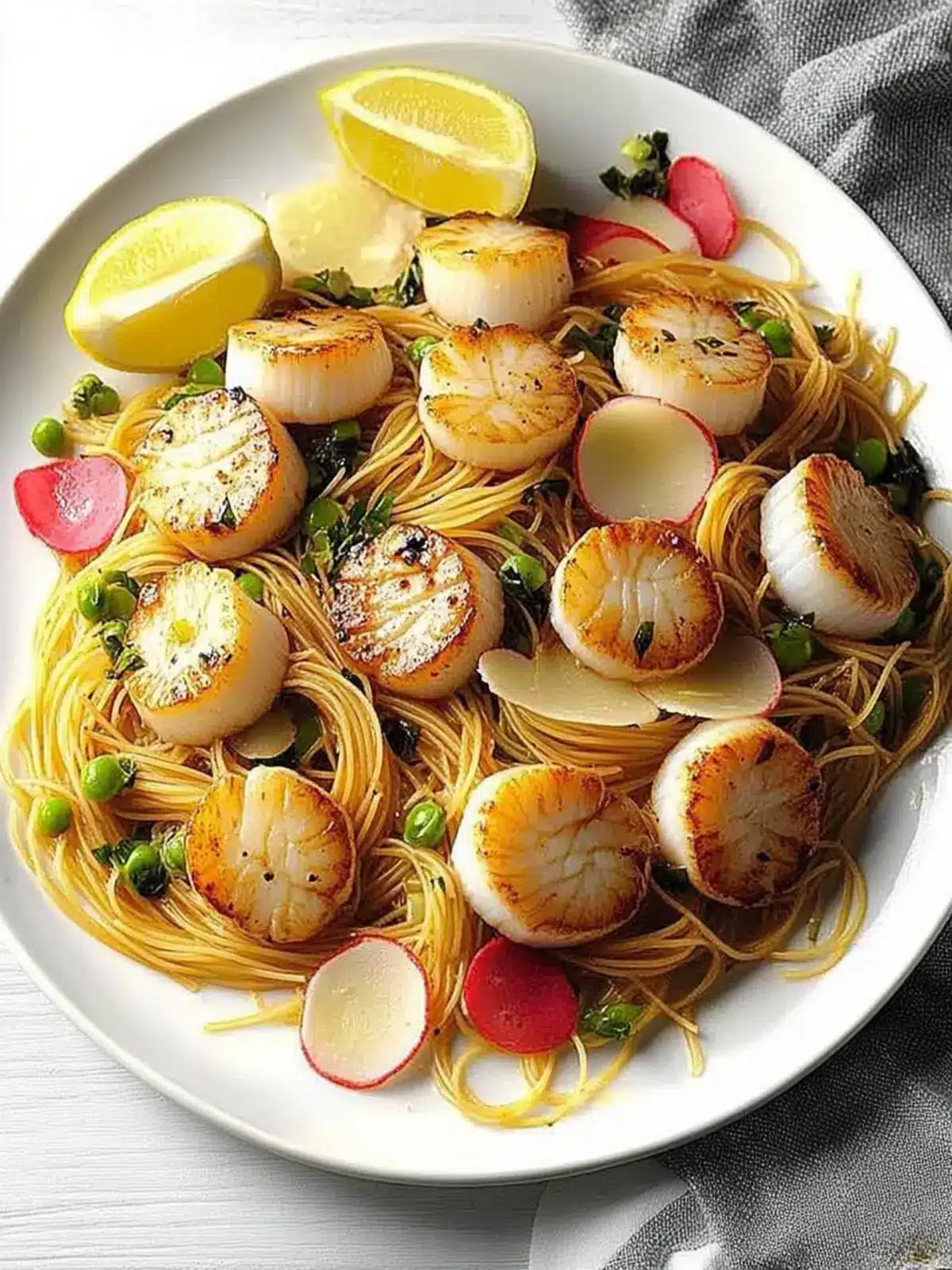 Lemony Scallops with Angel Hair Pasta for a Fresh Twist 2 Lemony Scallops with Angel Hair Pasta