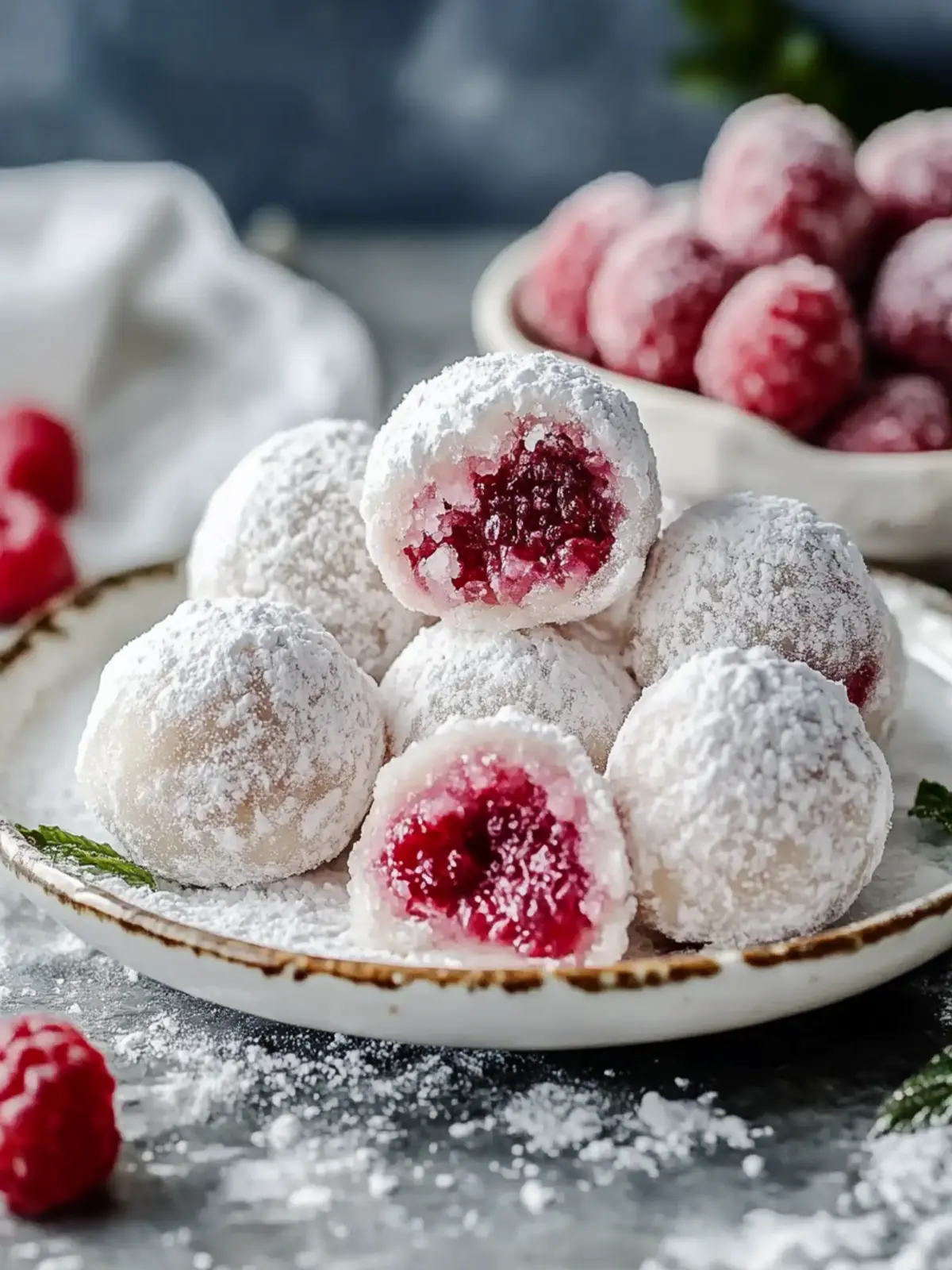 Irresistible Raspberry Almond Snowballs You Need to Try! 2 Raspberry Almond Snowballs