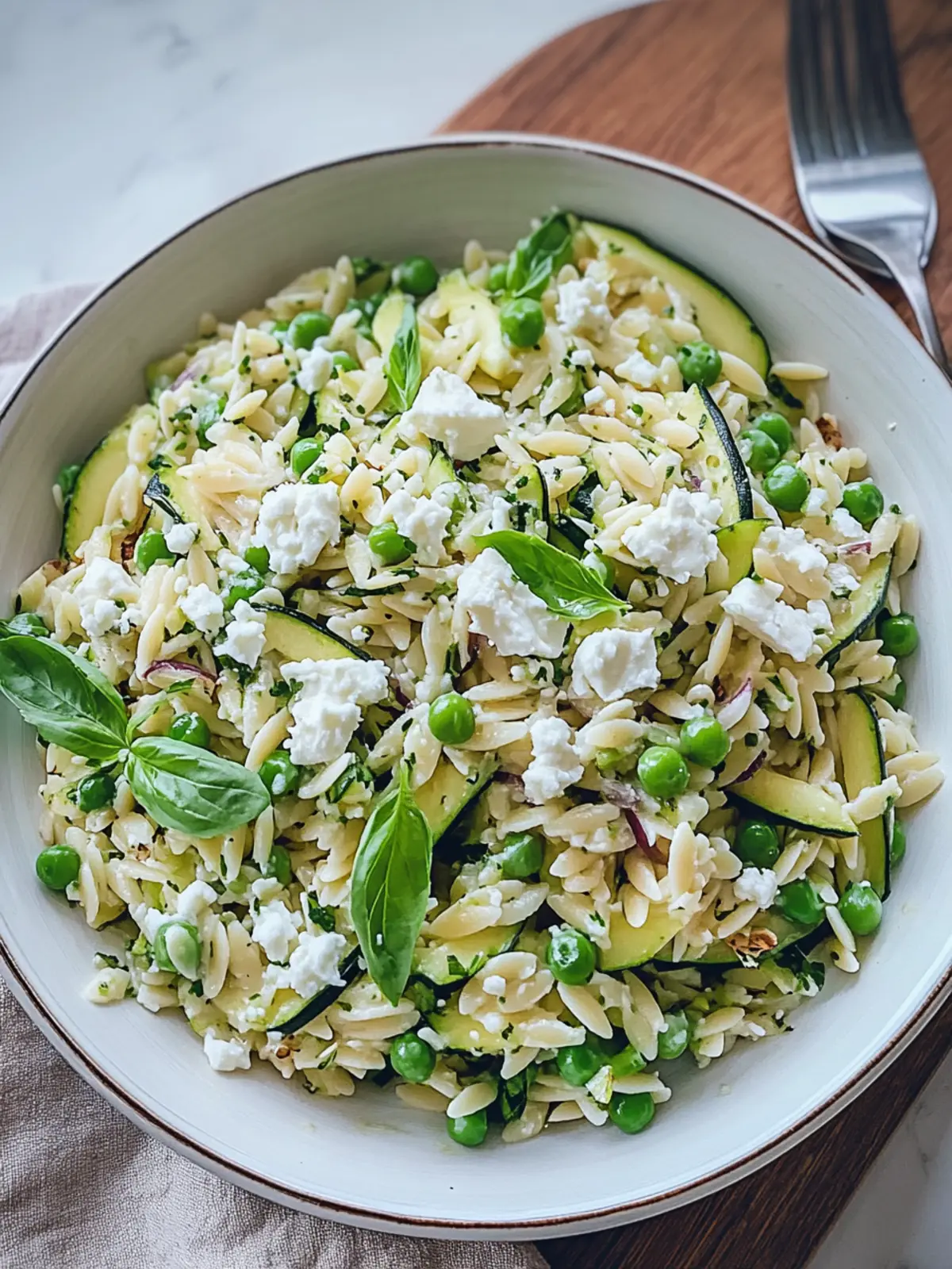 Zucchini, Pea & Goat Cheese Orzo Salad for Vibrant Meals 3 Zucchini, Pea & Goat Cheese Orzo Salad