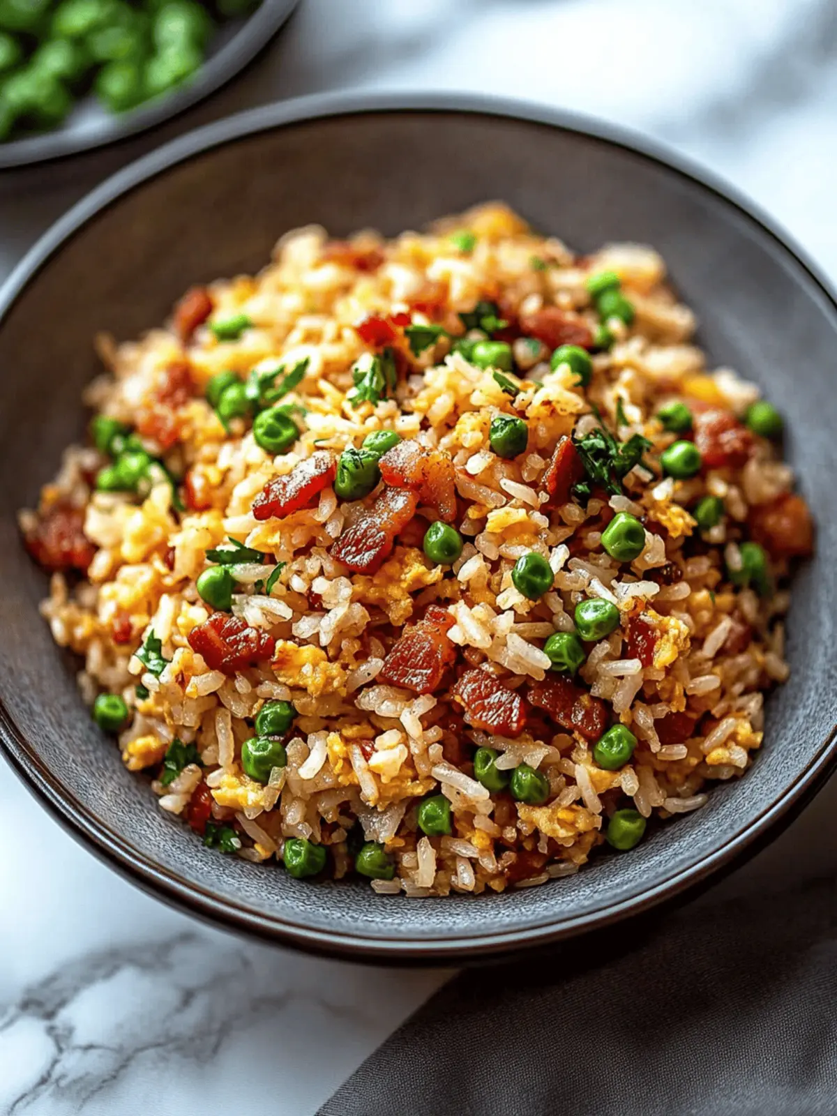 Savory Bacon Fried Rice: Quick Comfort with Custom Flavor! 3 Bacon Fried Rice