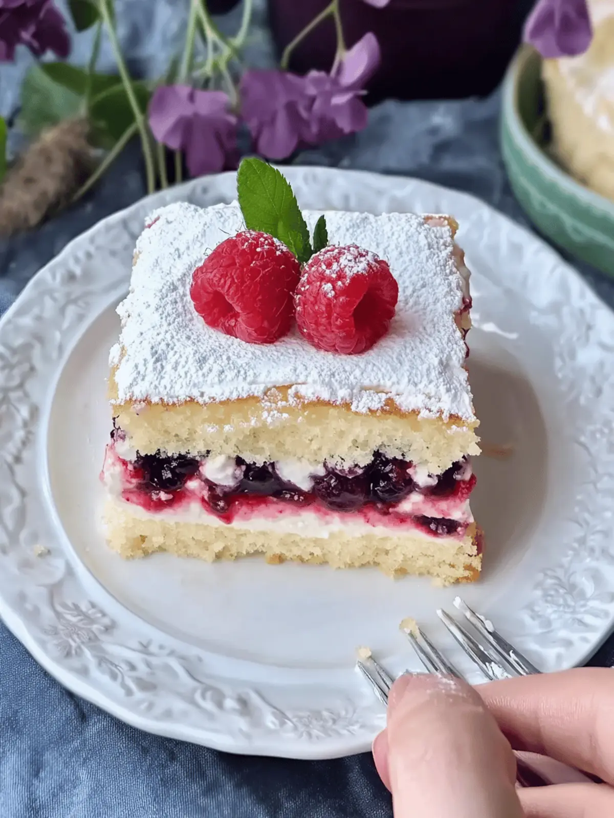 Luscious Vanilla Custard Cake with Berry Filling Delight 4 Vanilla Custard Cake with Berry Filling