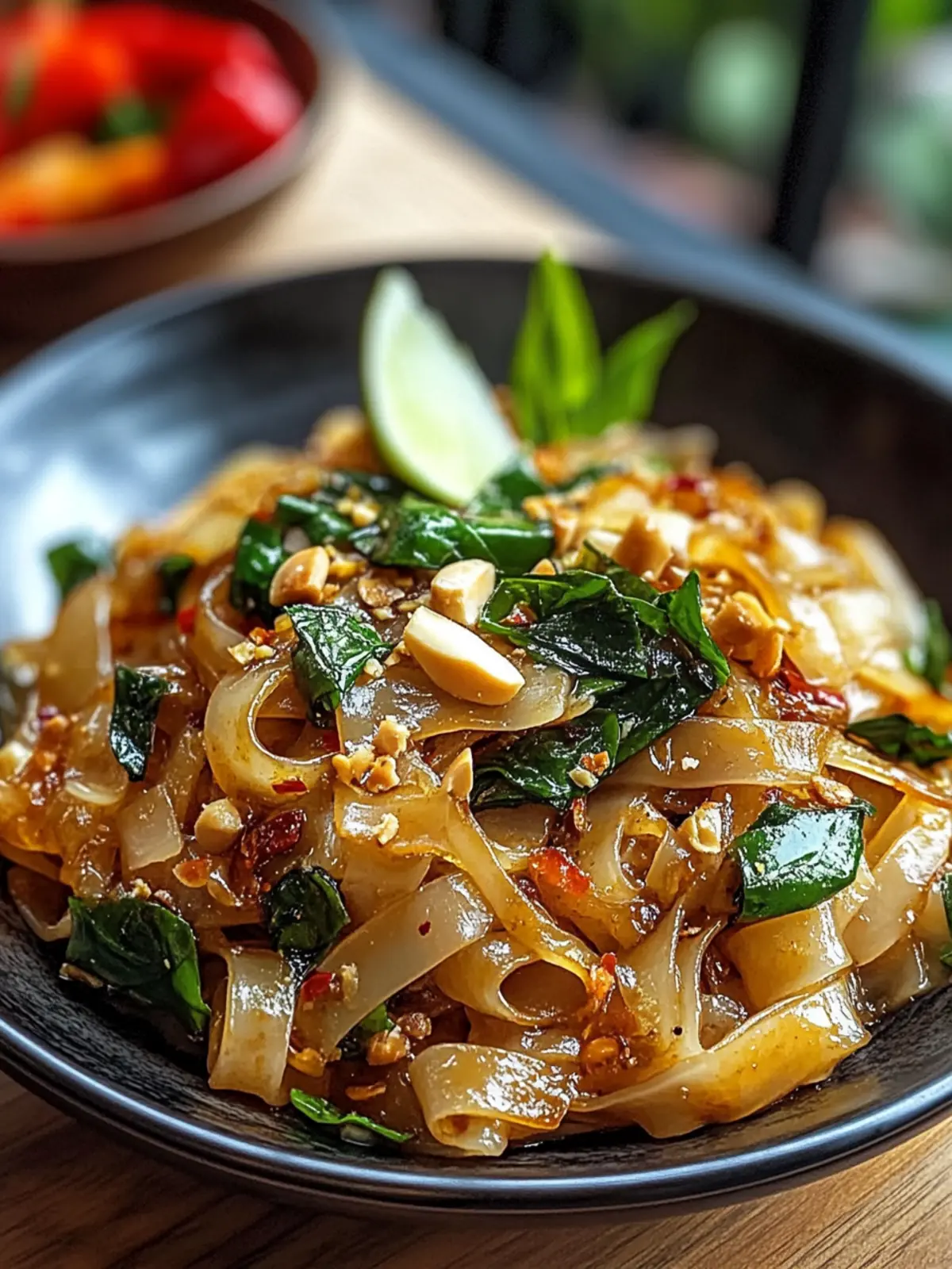 Savor Street Style Thai Drunken Noodles in 30 Minutes! 2 Street Style Thai Drunken Noodles