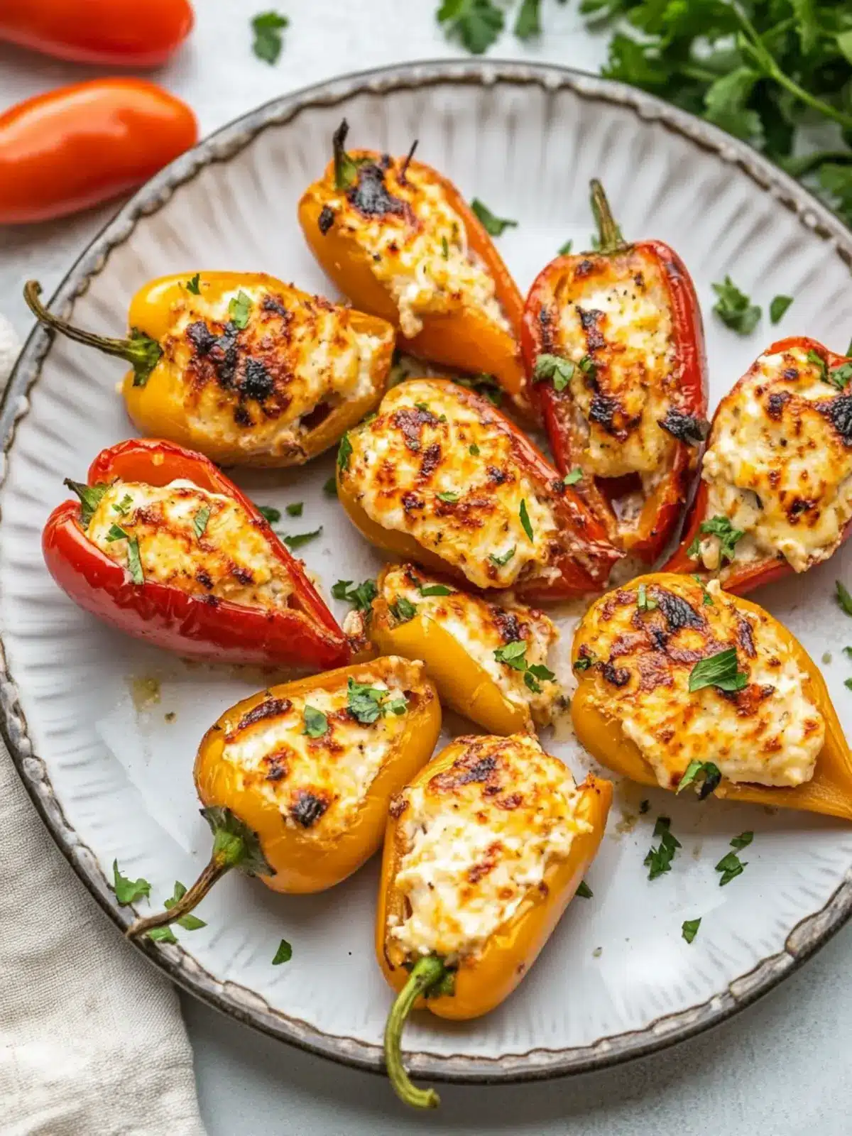 Air Fryer Cream Cheese Stuffed Mini Peppers: Quick & Tasty Treats 4 Air Fryer Cream Cheese Stuffed Mini Peppers