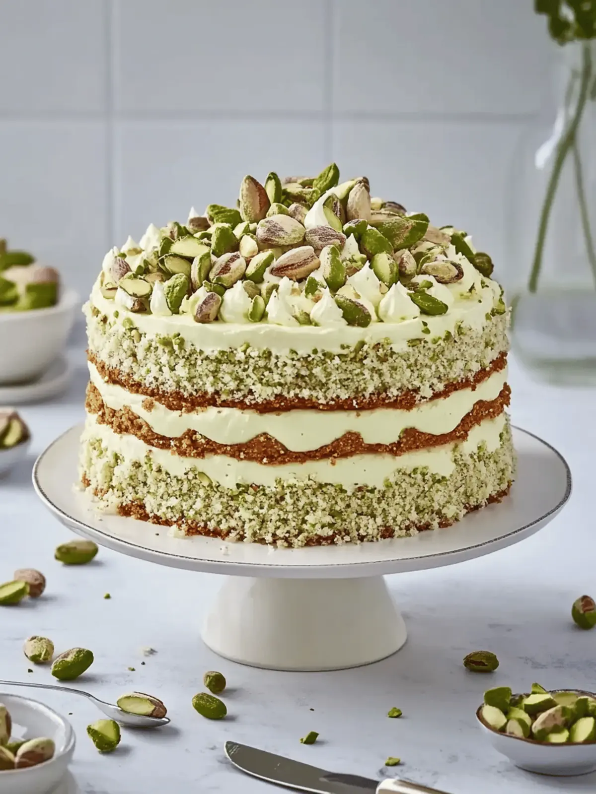 Delicious Pistachio Dacquoise Cake: A Gluten-Free Delight 2 Pistachio Dacquoise Cake