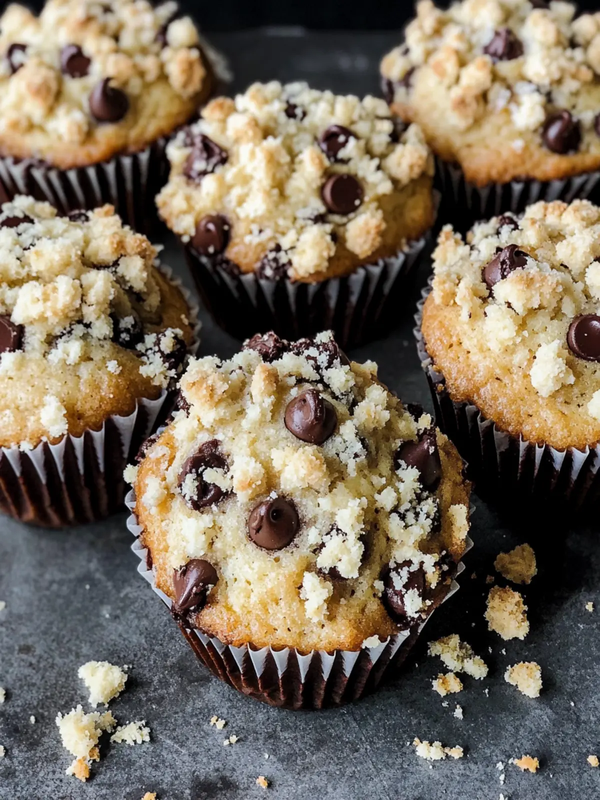Irresistible Chocolate Chip Crumble Muffins You'll Love 2 Chocolate Chip Crumble Muffins