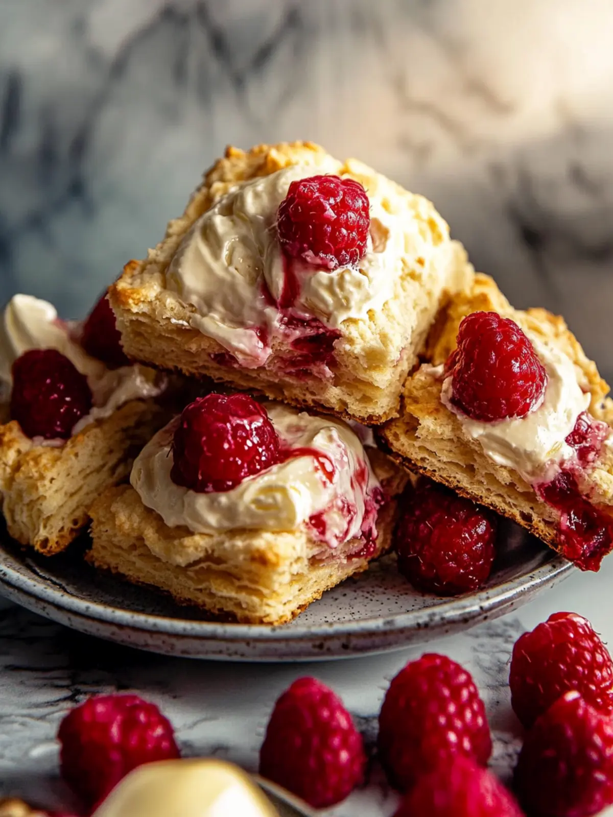 Delicious Layered Raspberry Scones for a Cozy Morning Treat 3 Layered Raspberry Scones