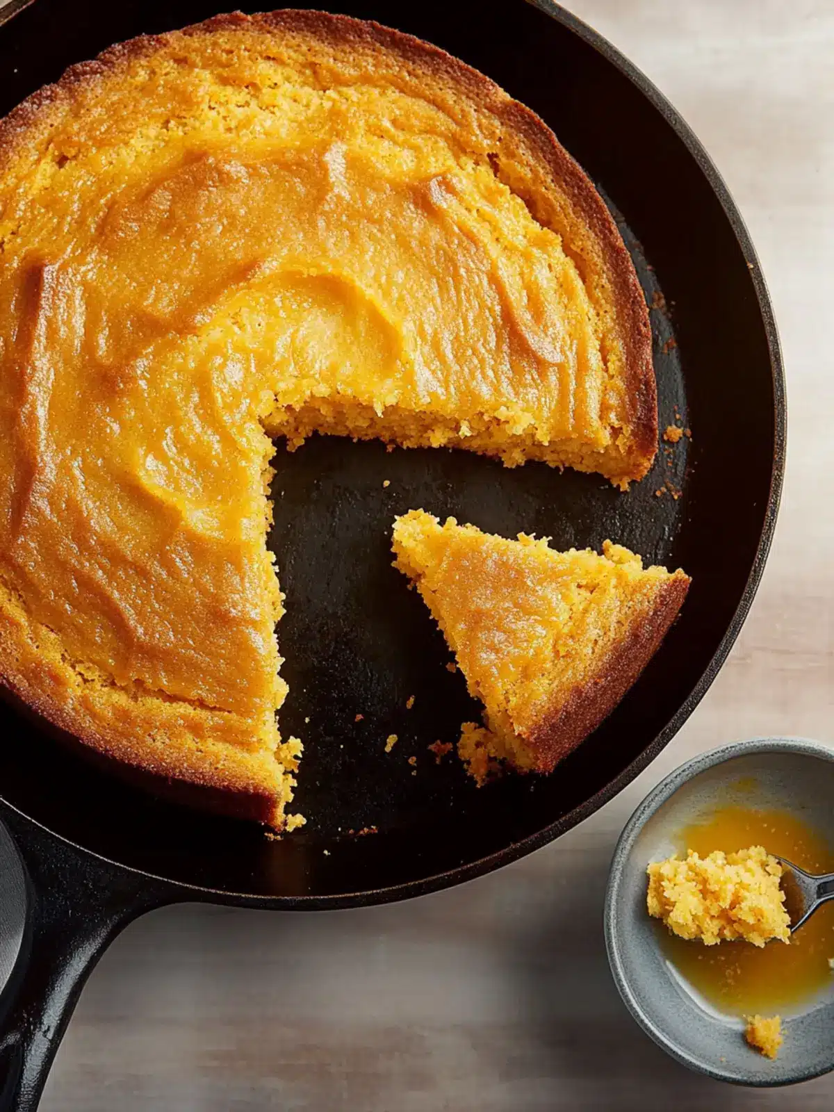 Irresistible Skillet Cornbread with Sweet Honey Butter 3 Skillet Cornbread