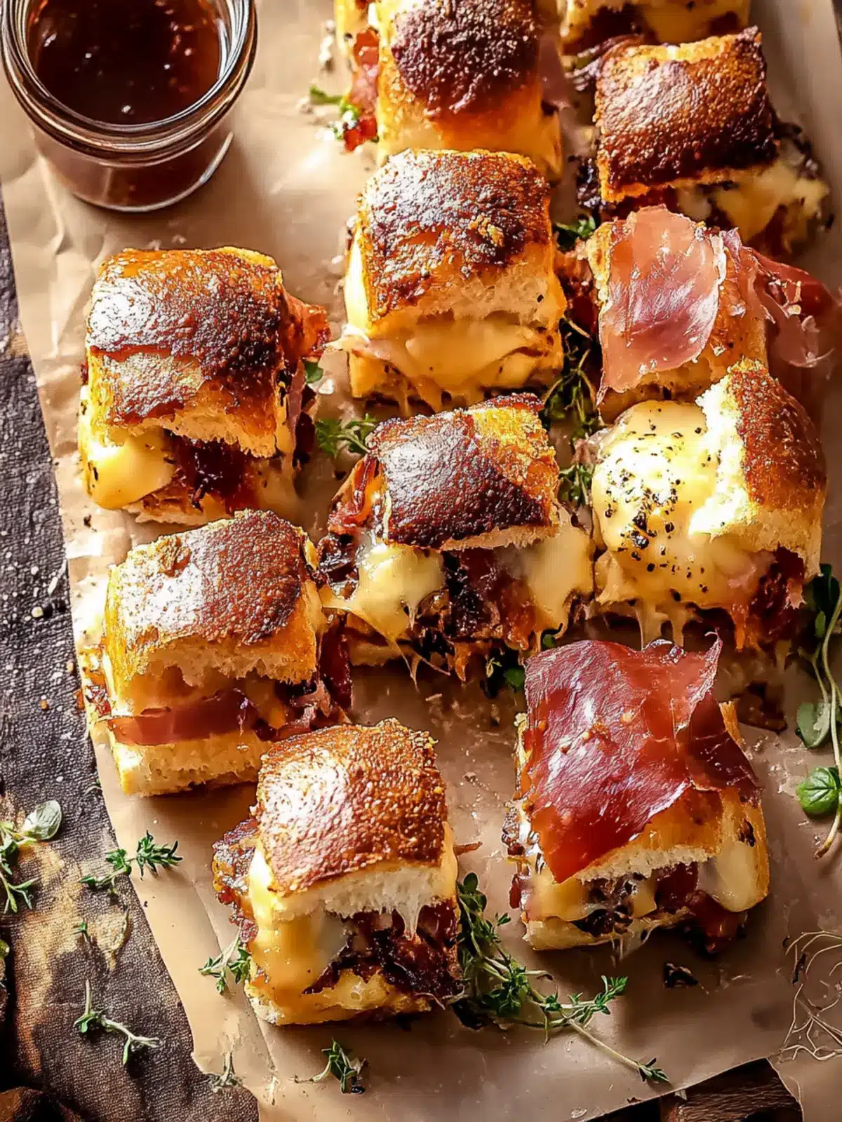 Crispy Prosciutto and Cheese Sliders for Irresistible Snacking 4 Crispy Prosciutto and Cheese Sliders