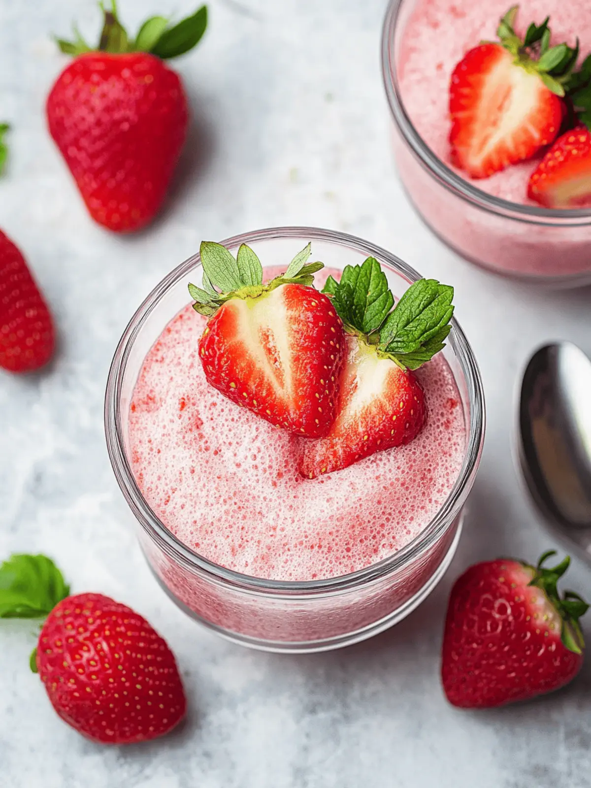 Fluffy Strawberry Aquafaba Mousse for a Dairy-Free Delight 3 Strawberry
