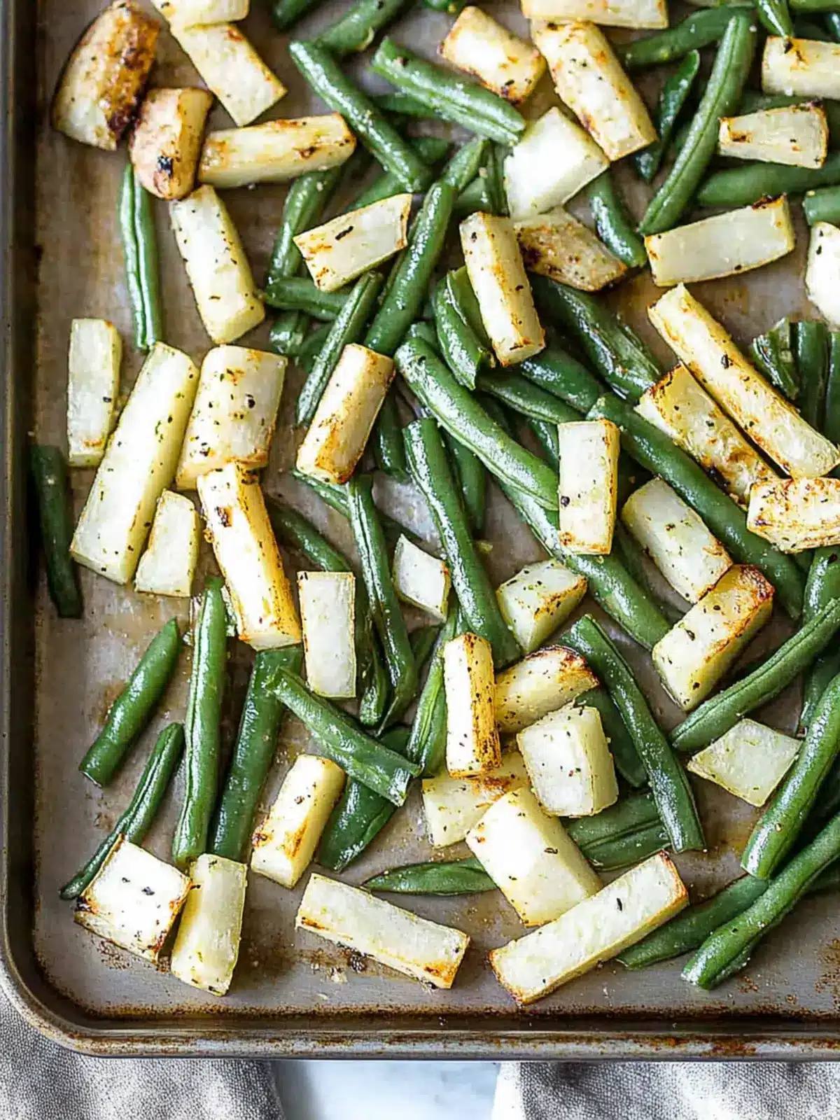 Roasted Jicama With Green Beans for a Flavor-Packed Feast 2 Roasted Jicama With Green Beans