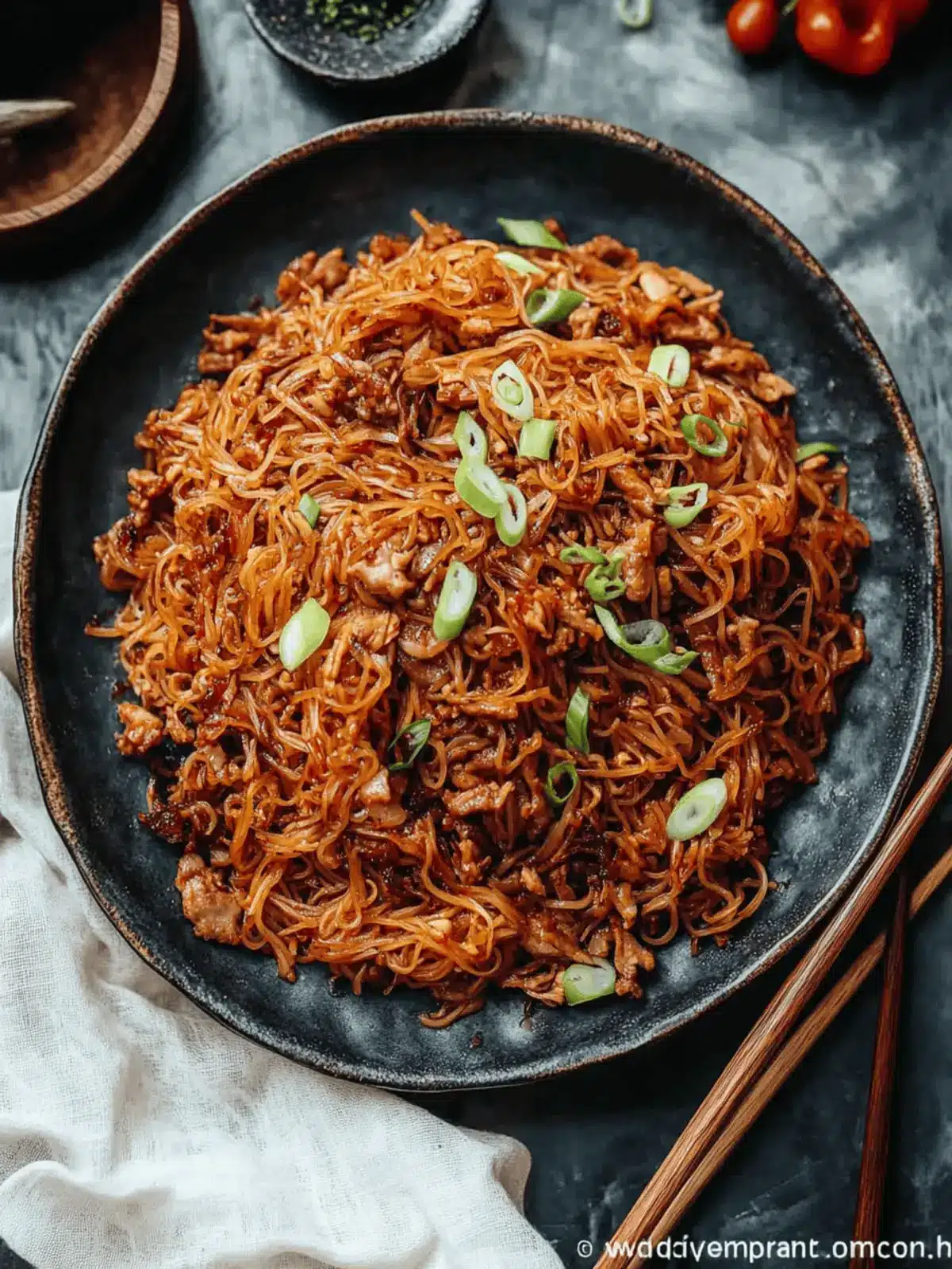 Savor This Quick Stir Fried Vermicelli with Pork Delight 4 Stir Fried Vermicelli with Pork
