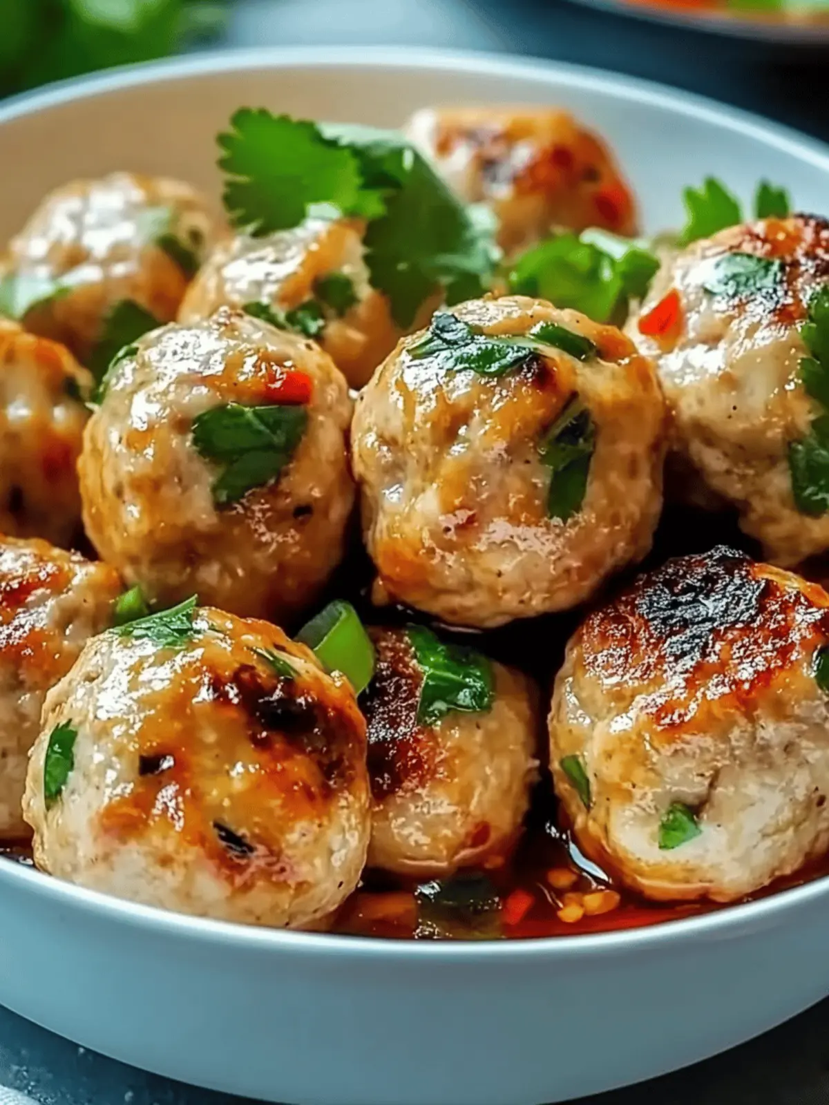 Zesty Easy Thai Baked Chicken Meatballs with Peanut Sauce 2 Easy Thai Baked Chicken Meatballs