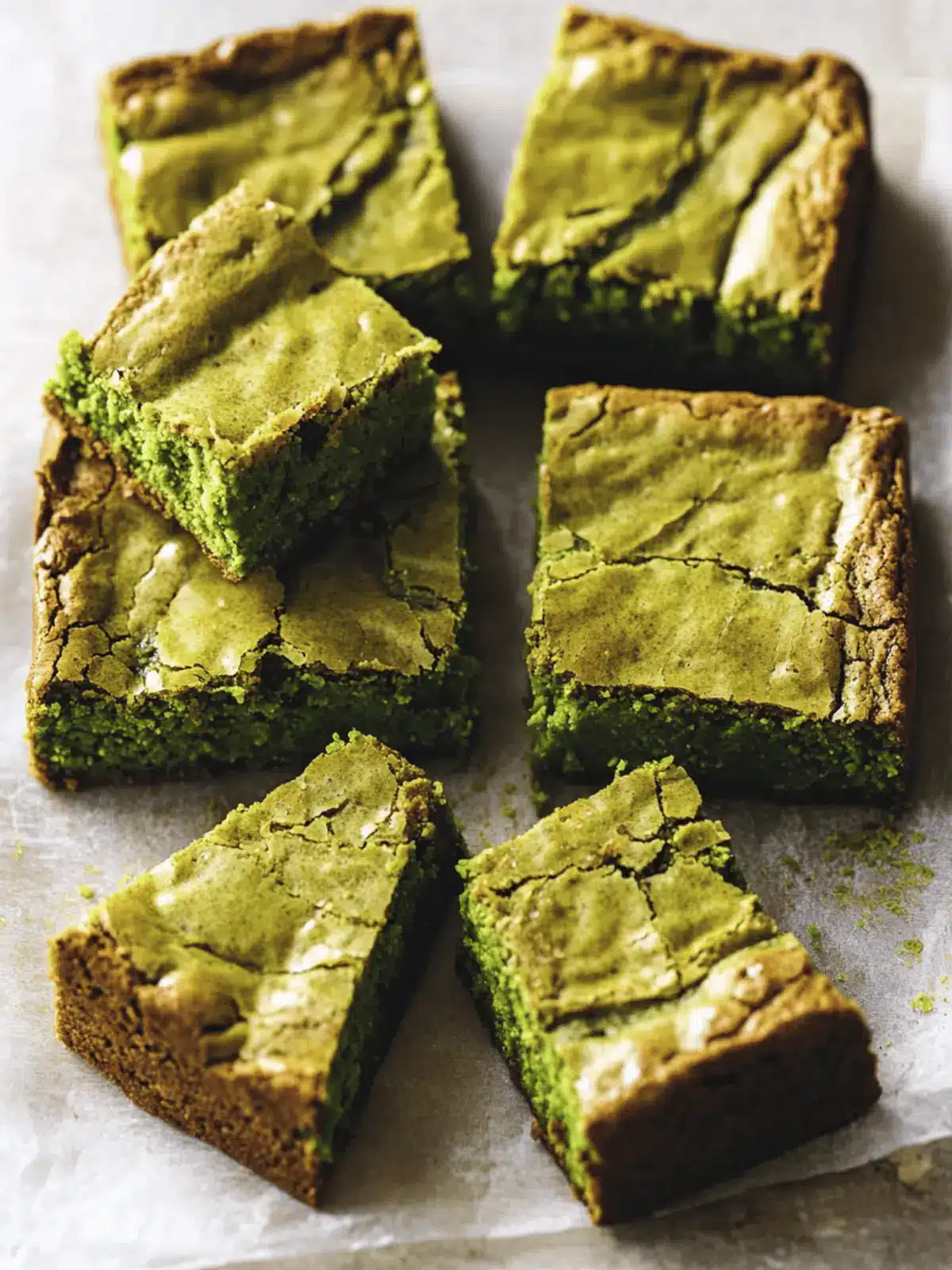Fudgy Matcha Brownies with Brown Butter Bliss 3 Matcha Brownies