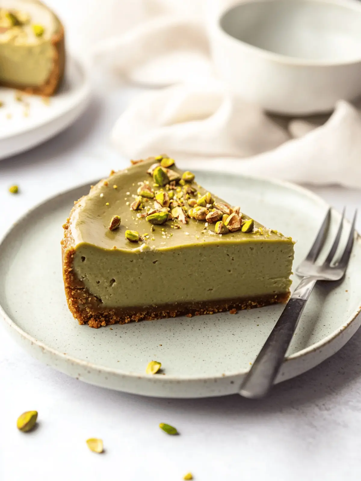 Decadent Pistachio Cheesecake with Crunchy Topping Delight 4 Pistachio Cheesecake With Pistachio Topping