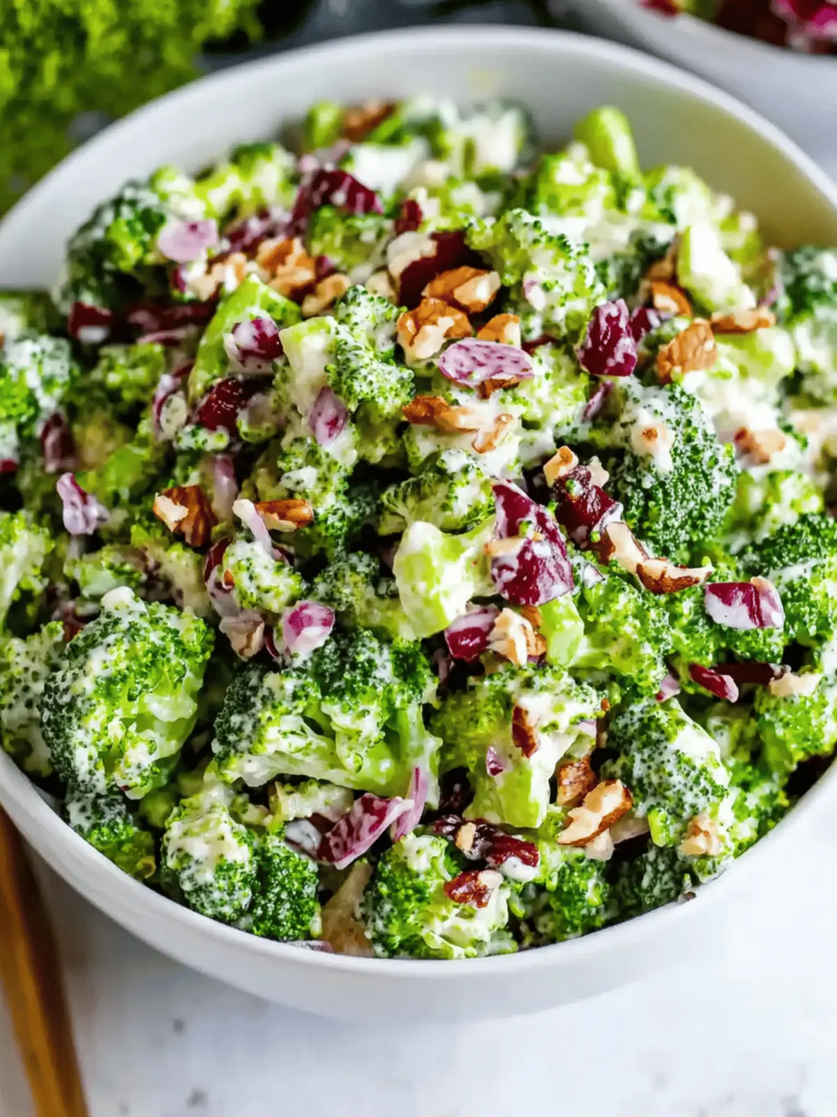 The Best Broccoli Salad with Bacon and Cranberries Delight 4 The Best Broccoli Salad