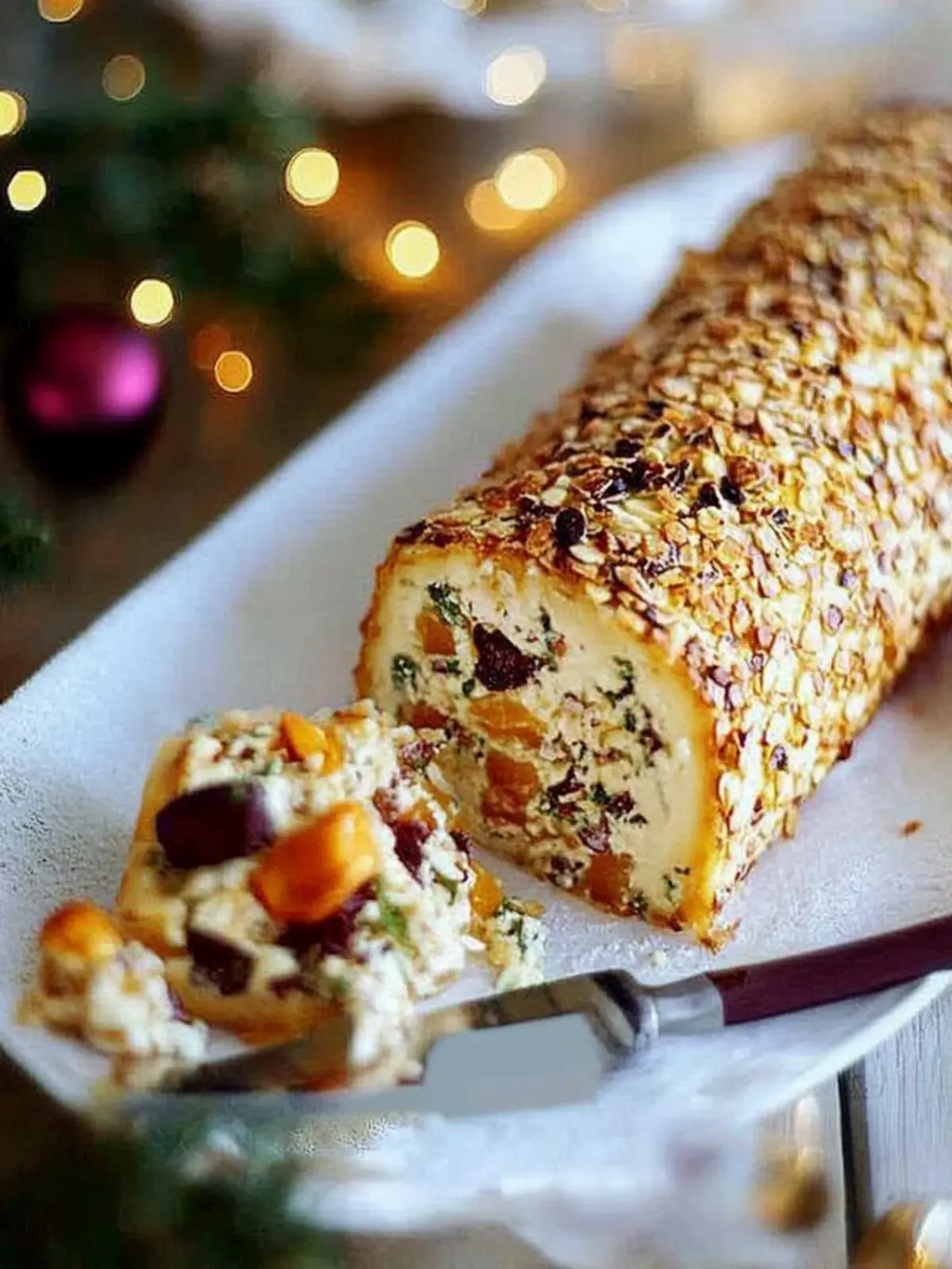 Deliciously Festive Christmas Cheese Log to Wow Your Guests 2 Christmas Cheese Log
