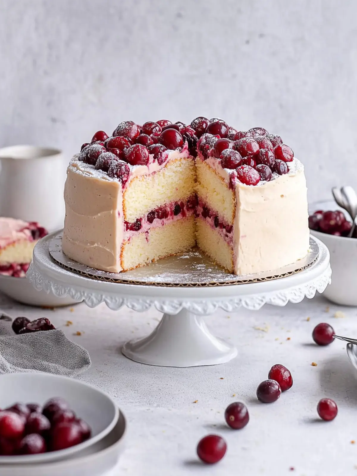 Festive Cranberry Almond Layer Cake for Holiday Cheer 2 Cranberry Almond Layer Cake