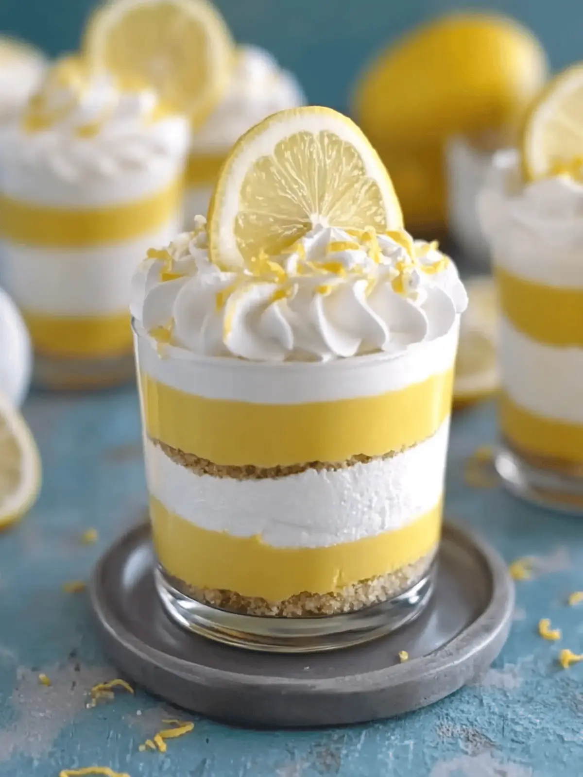 No Bake Lemon Cheesecake Parfaits: Effortless Summer Delight 2 No Bake Lemon Cheesecake