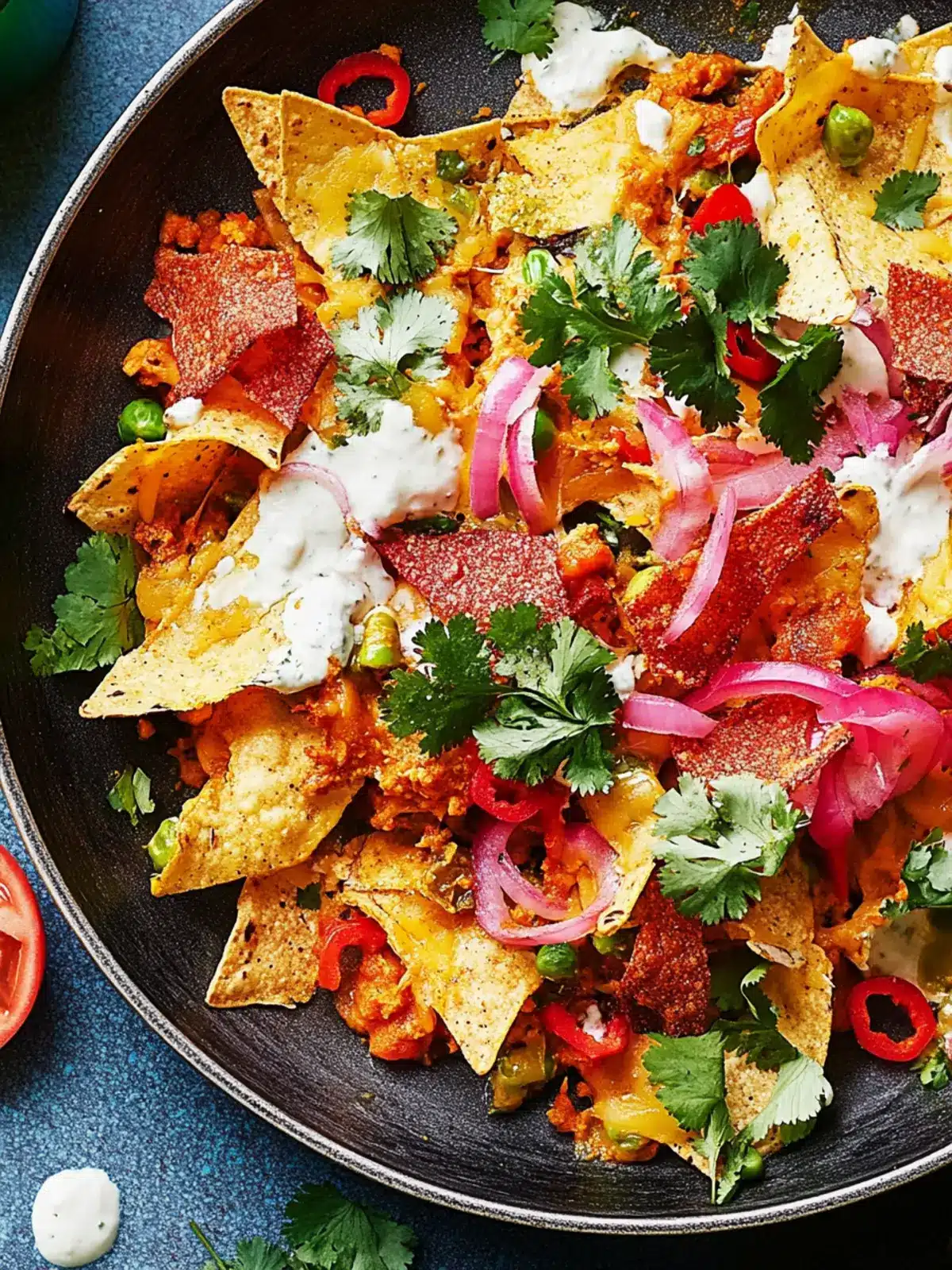 Festive Curried Nachos: A Flavor-Packed Party Delight 2 Festive curried nachos