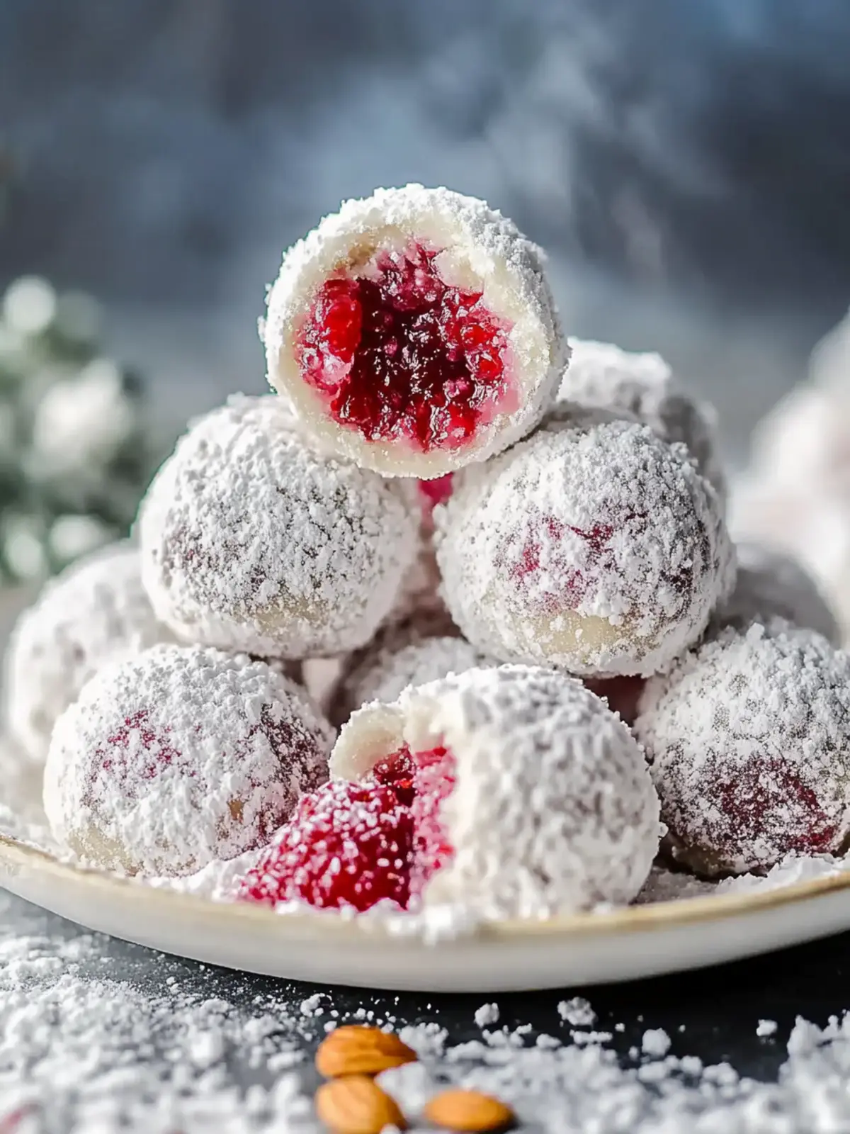 Irresistible Raspberry Almond Snowballs You Need to Try! 3 Raspberry Almond Snowballs